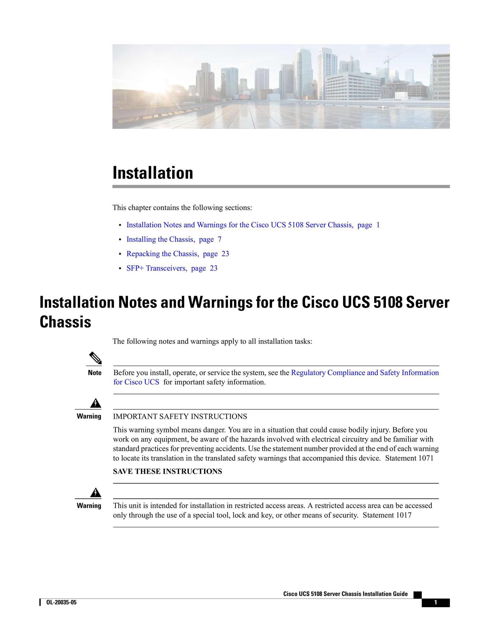Cisco Systems UCS 5100 Server User Manual