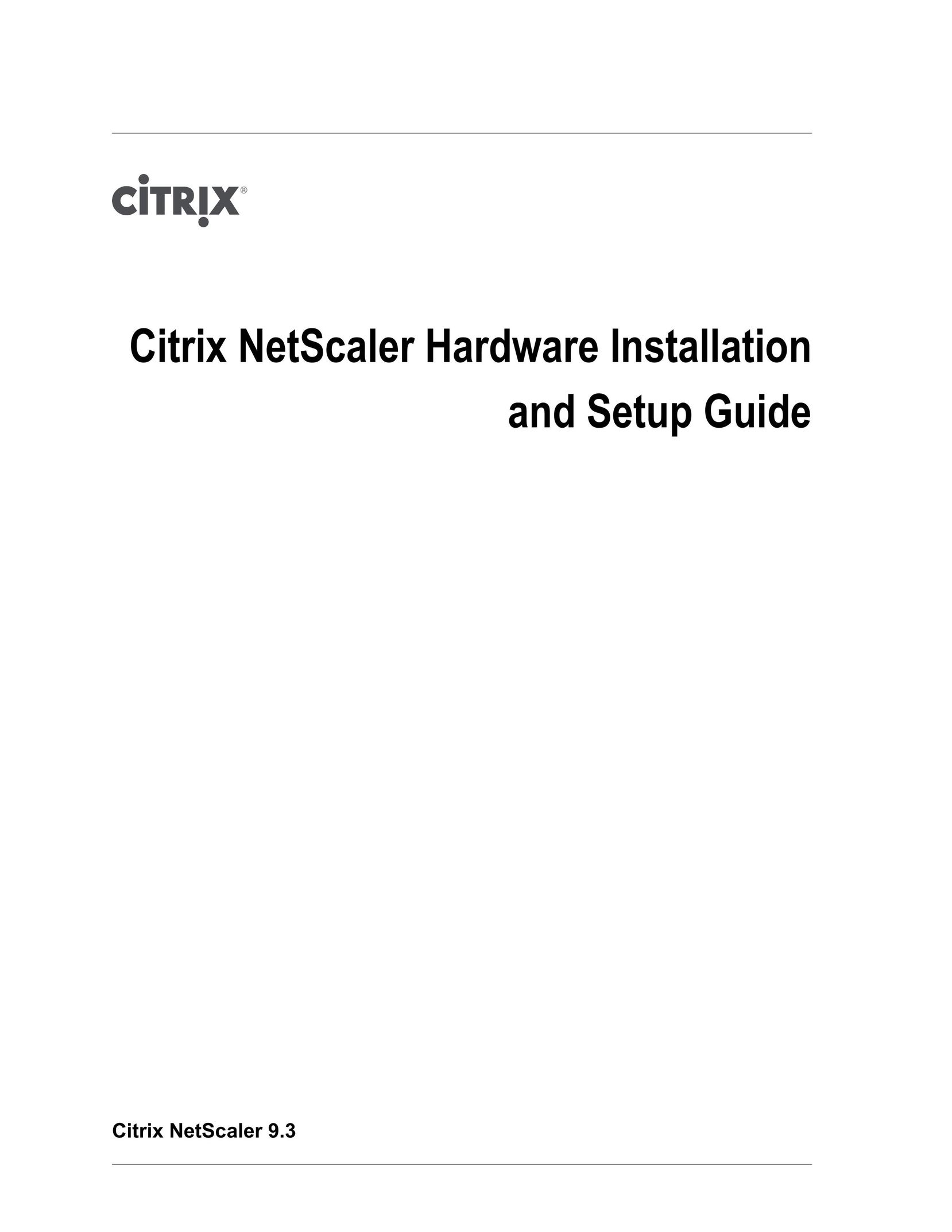 Citrix Systems 9.3 Server User Manual