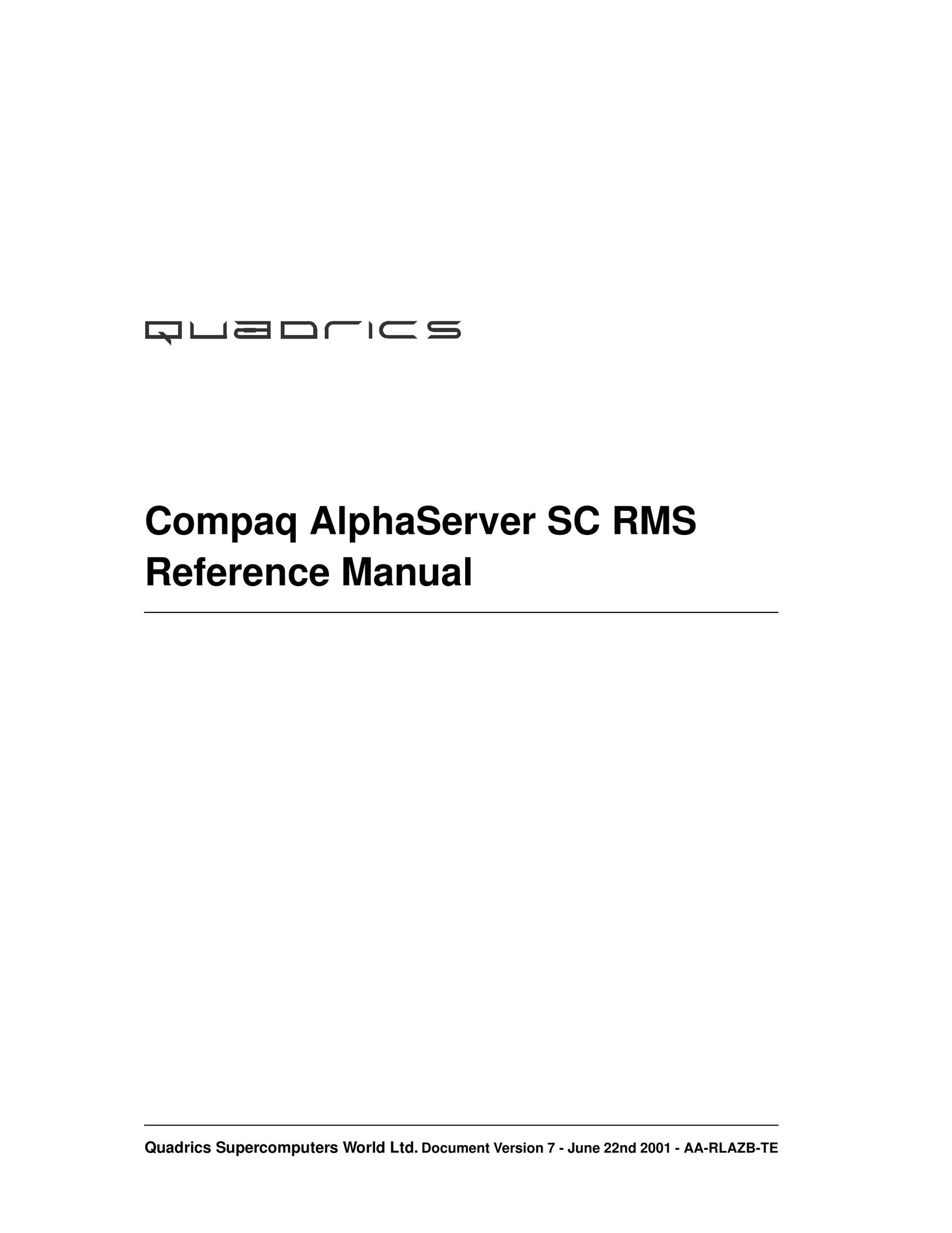 Compaq SC RMS Server User Manual