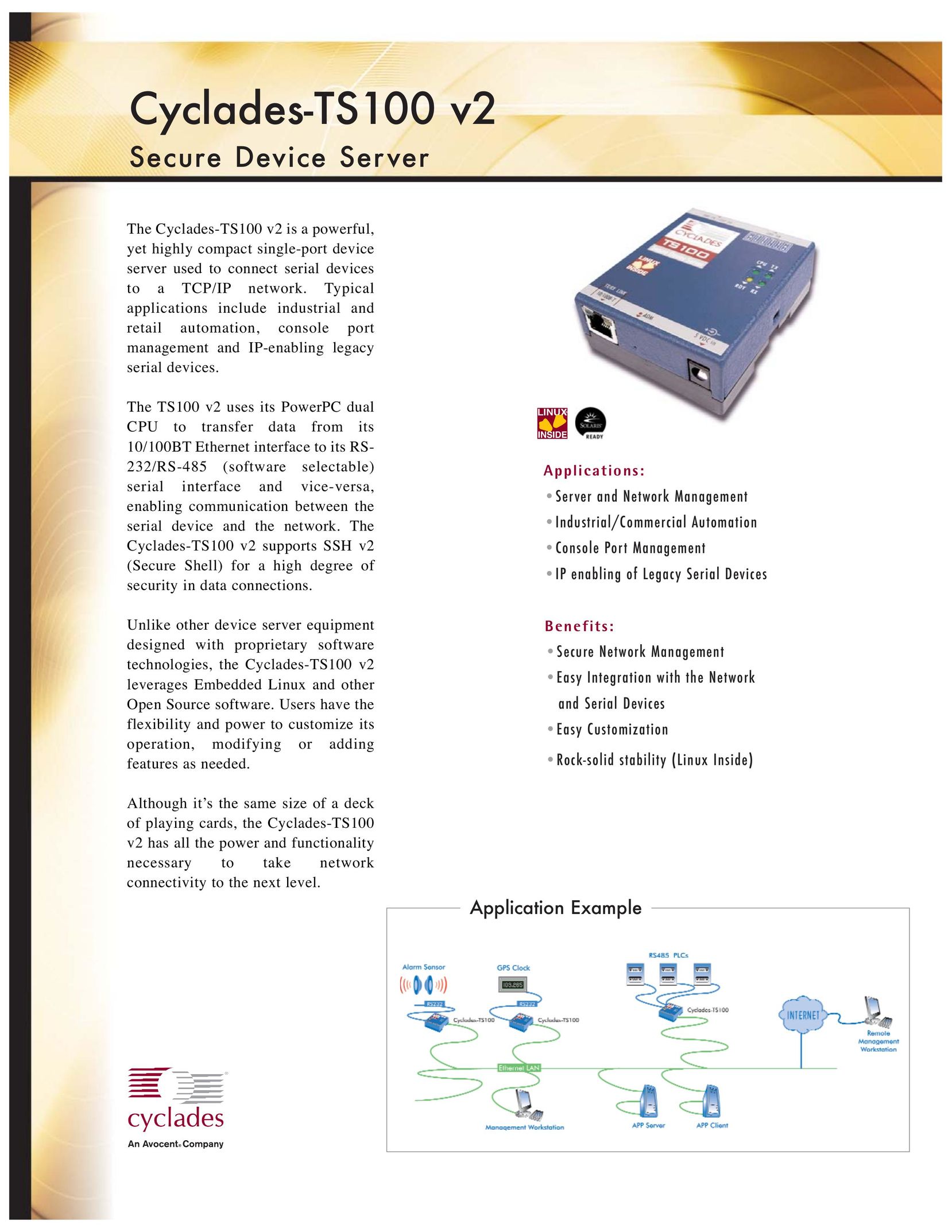 Cyclades TS100 V2 Server User Manual