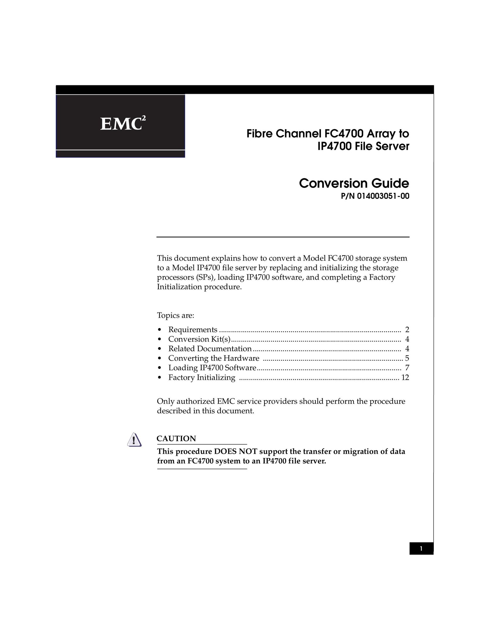 EMC 014003051-00 Server User Manual
