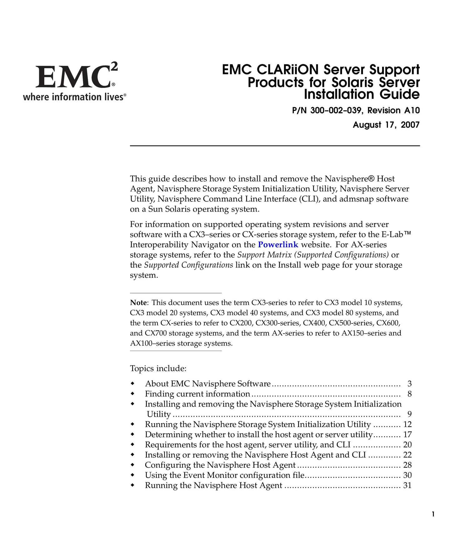 EMC 300002039 Server User Manual