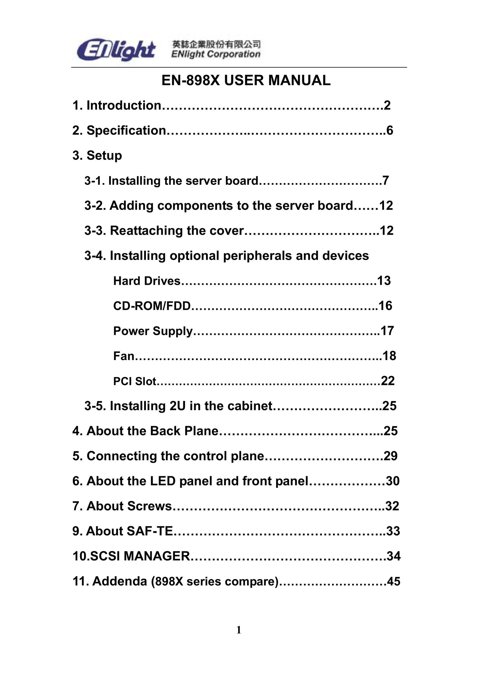Enlight EN-898X Server User Manual