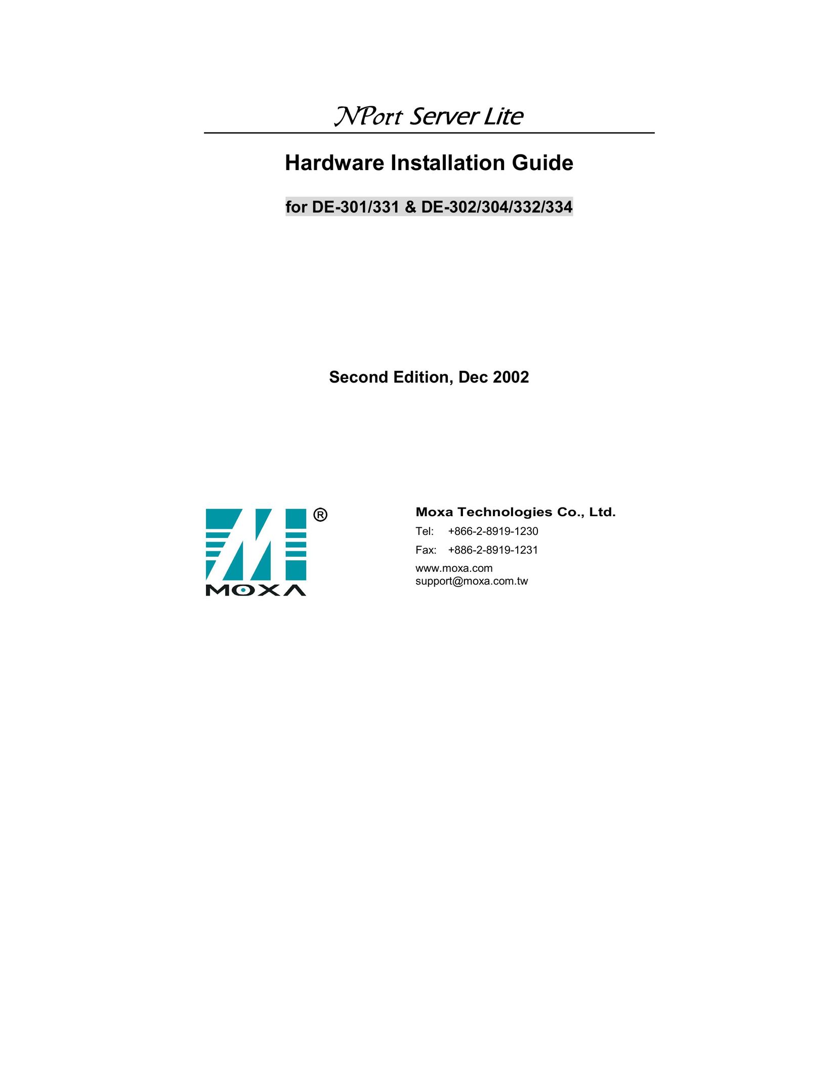 Hamilton Beach DE-301/331 Server User Manual
