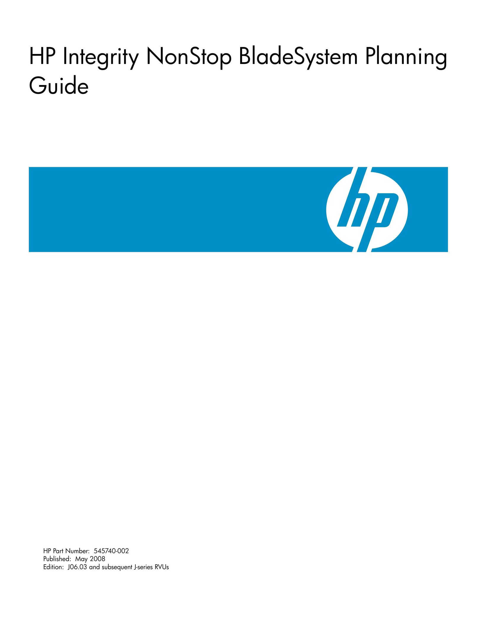 HP (Hewlett-Packard) 545740-002 Server User Manual