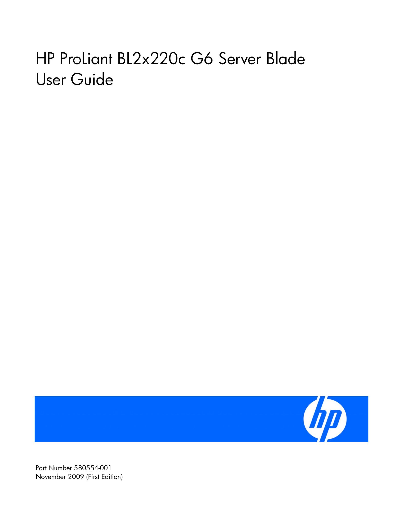 HP (Hewlett-Packard) 580554-001 Server User Manual