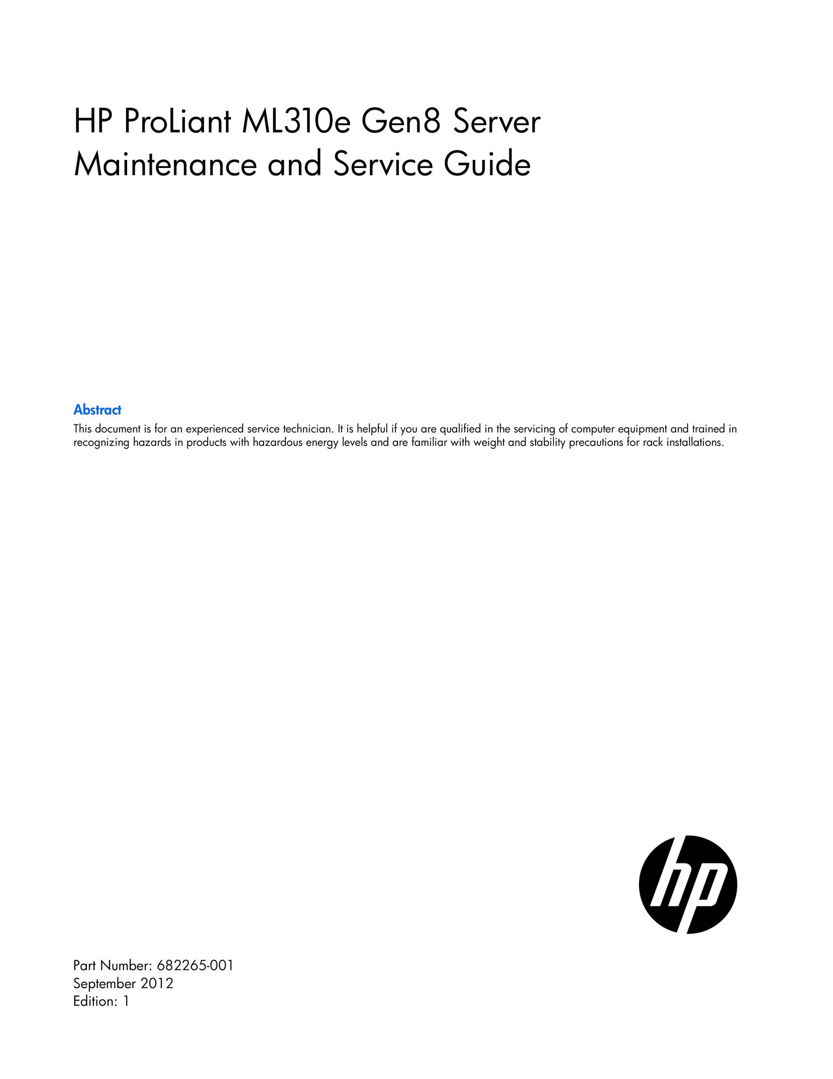 HP (Hewlett-Packard) 669322-B21 Server User Manual
