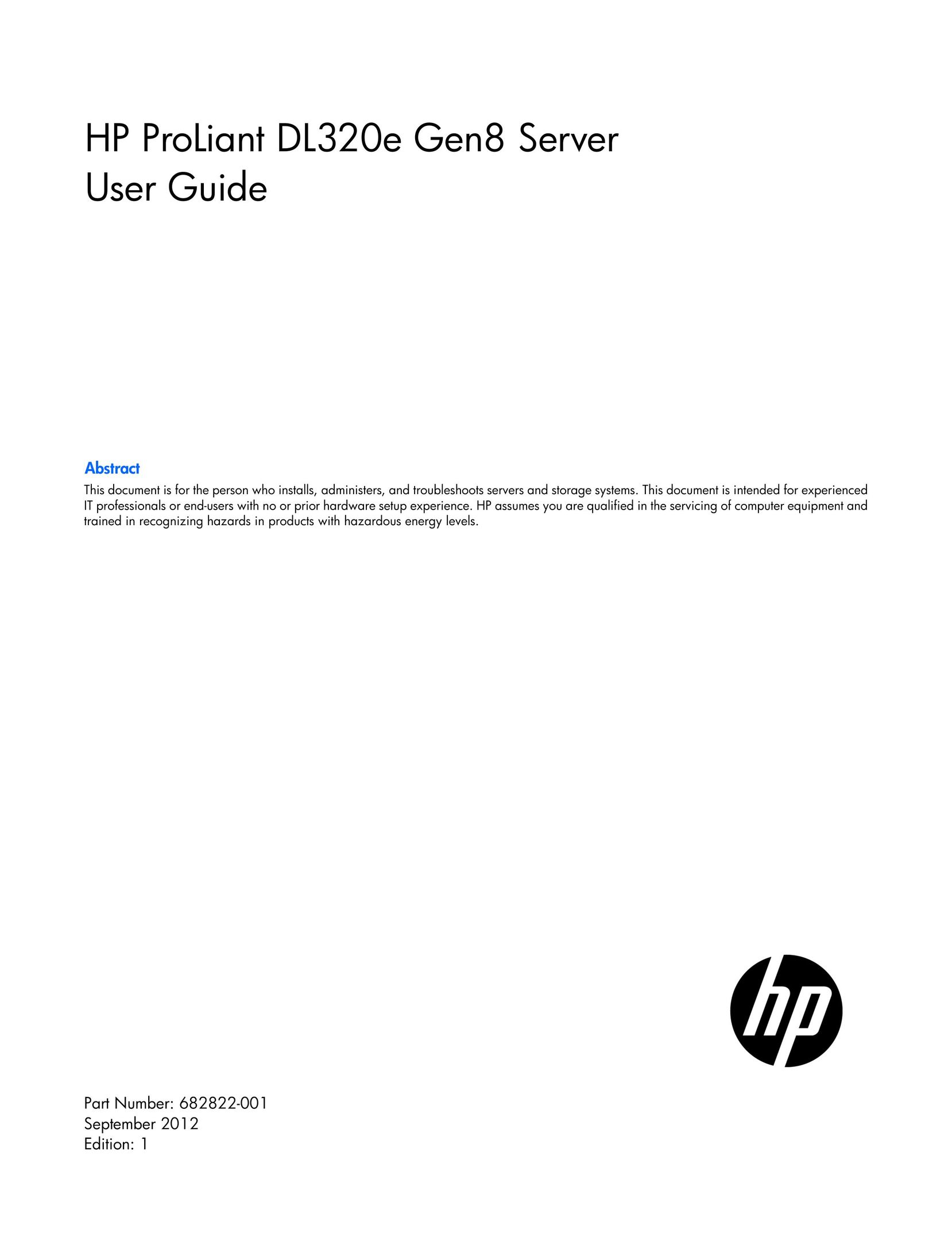 HP (Hewlett-Packard) 675422-001 Server User Manual
