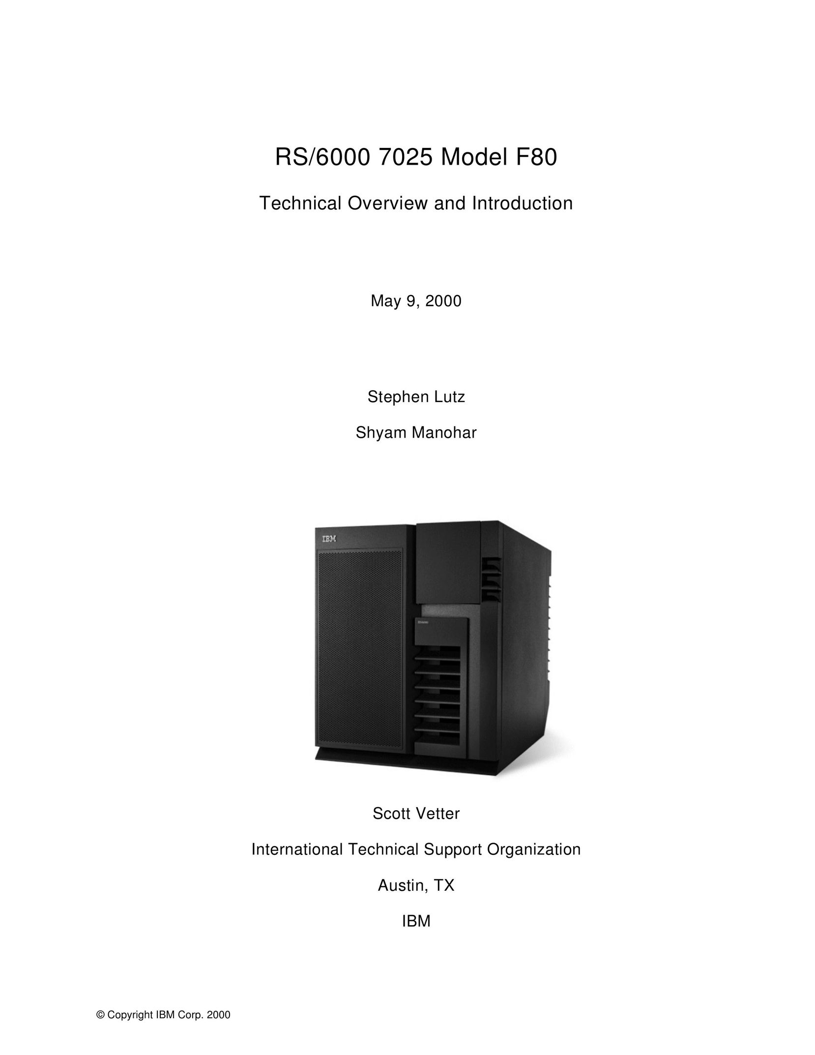 IBM F80 Server User Manual