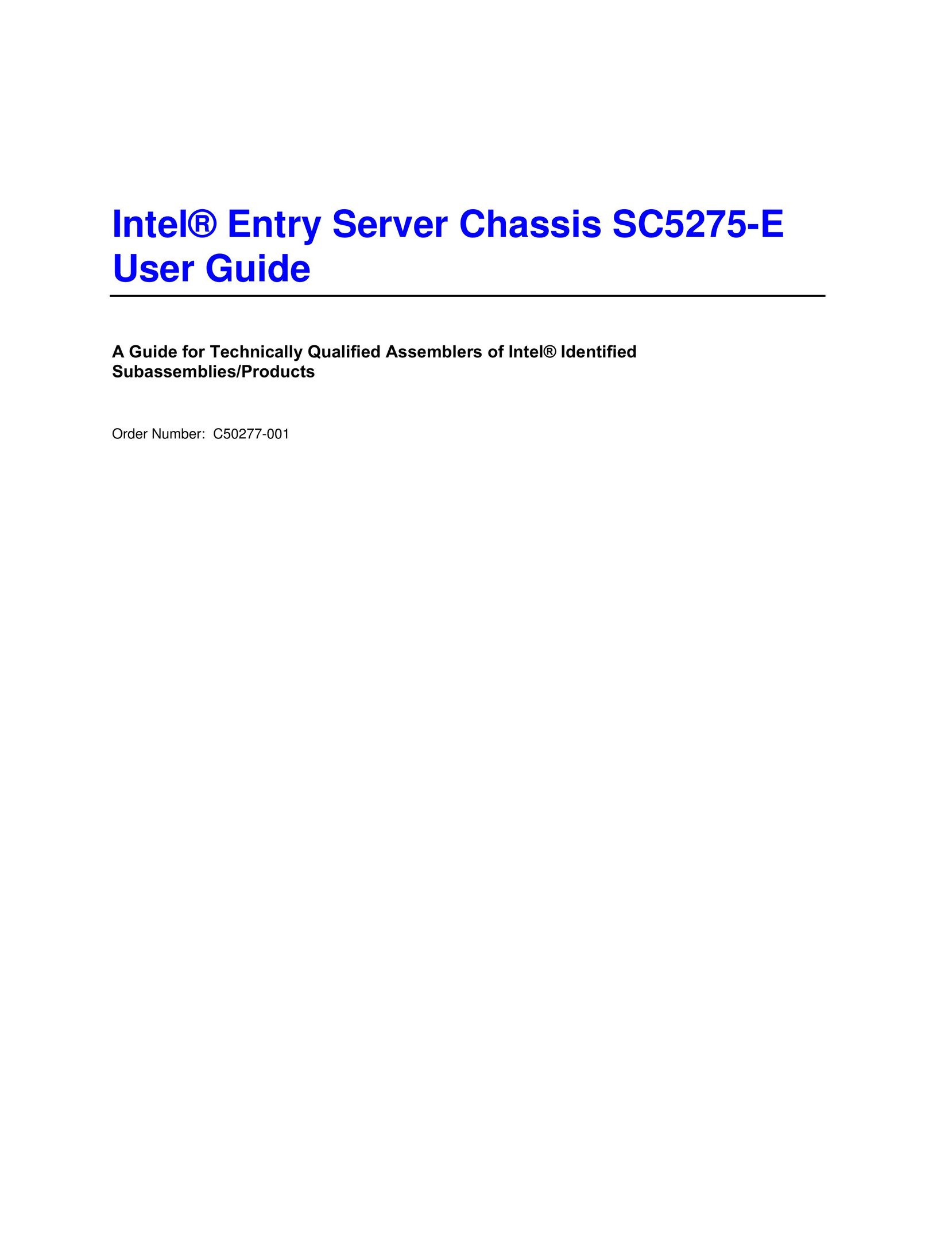 Intel C50277-001 Server User Manual