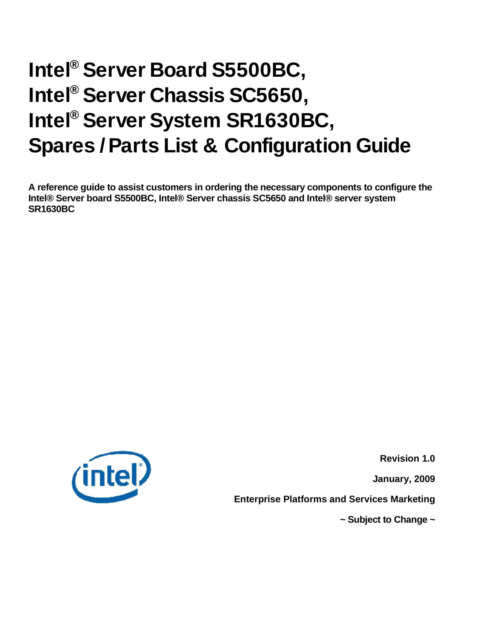 Intel SC5650 Server User Manual