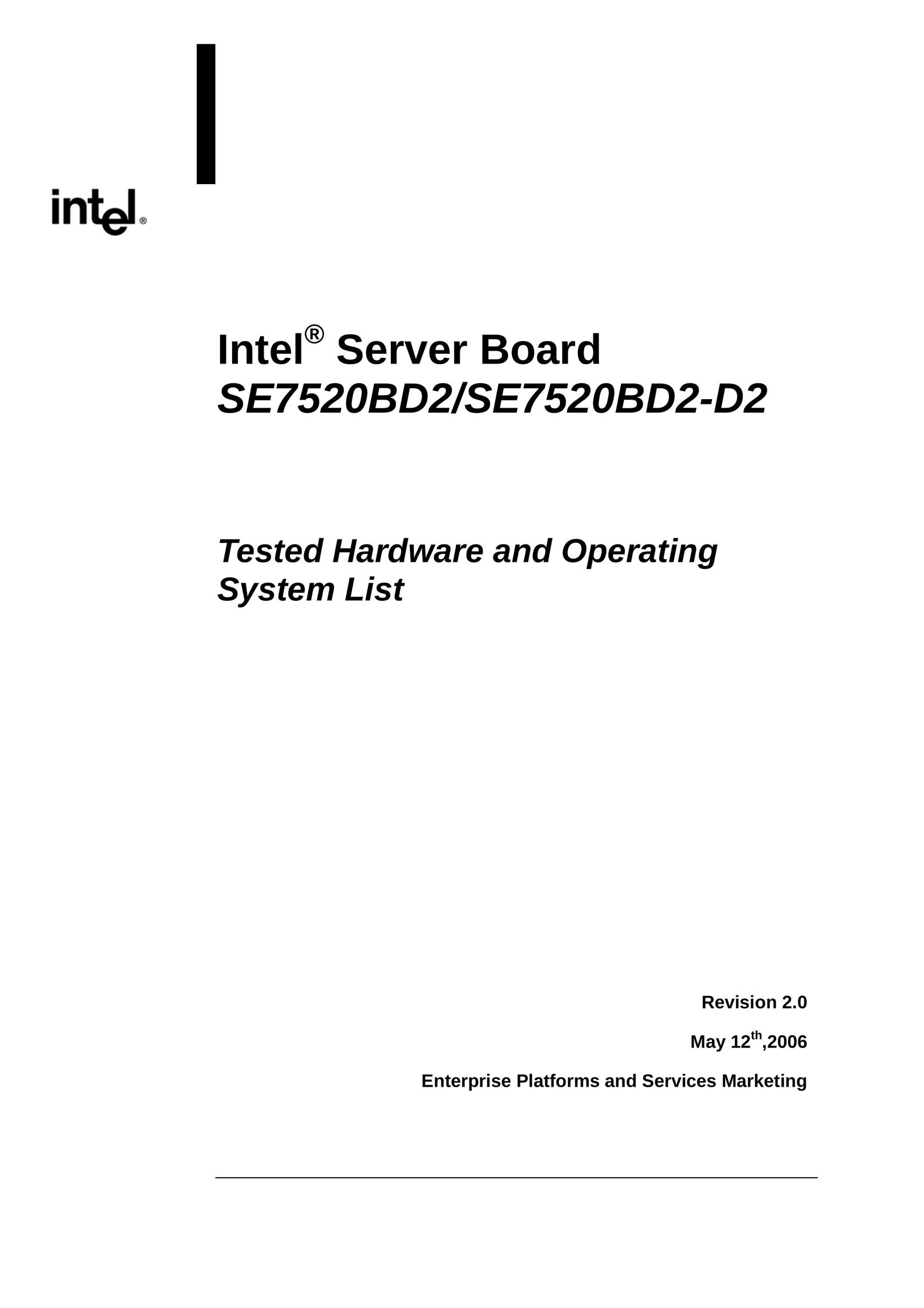Intel SE7520BD2-D2 Server User Manual