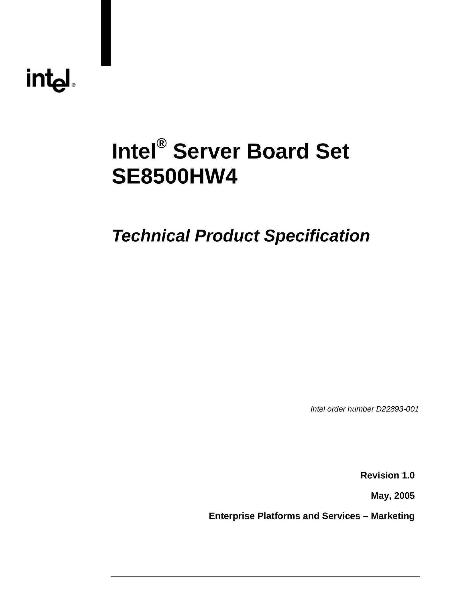 Intel SE8500HW4 Server User Manual