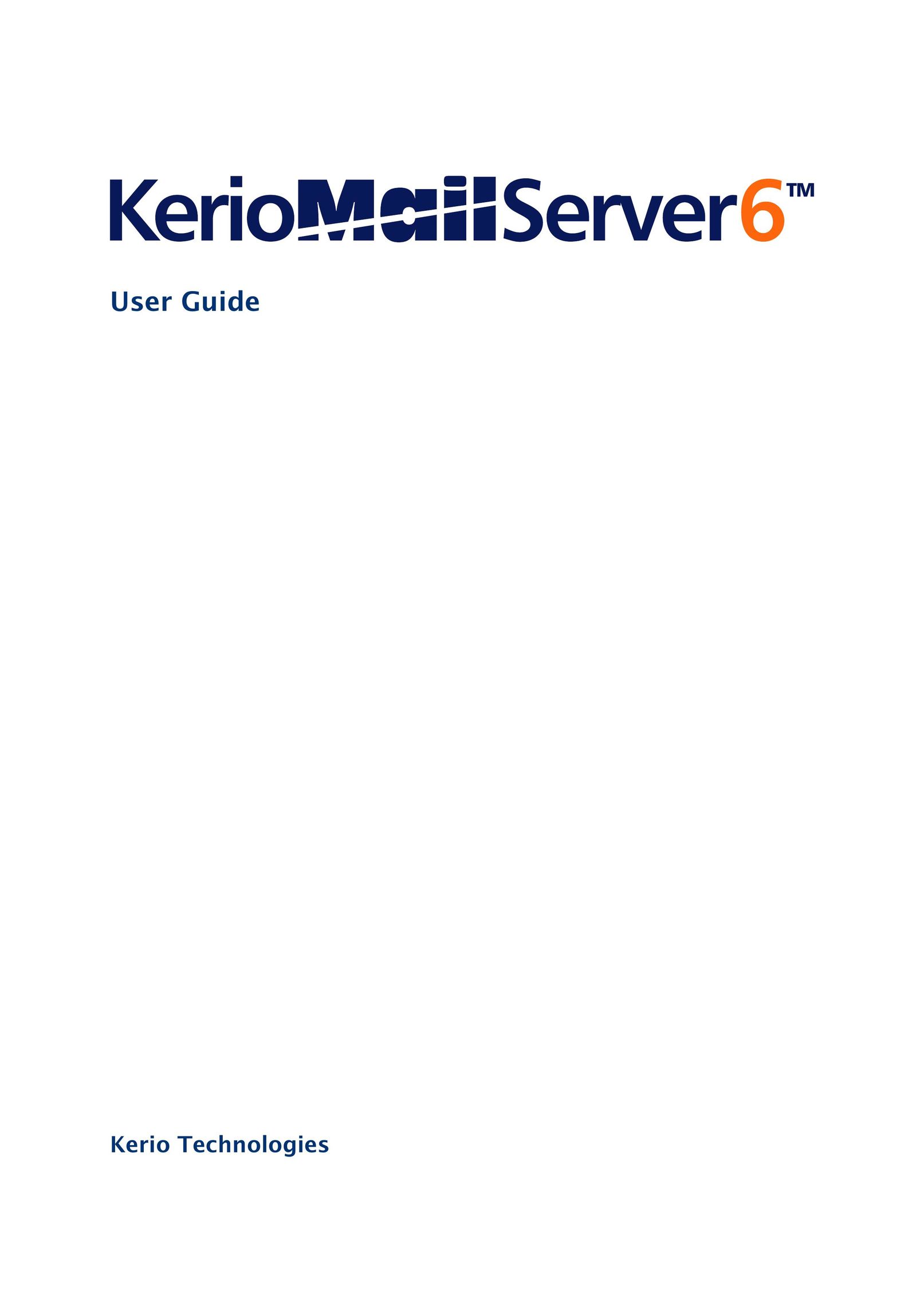 Kerio Tech Version 6.5.2 Server User Manual