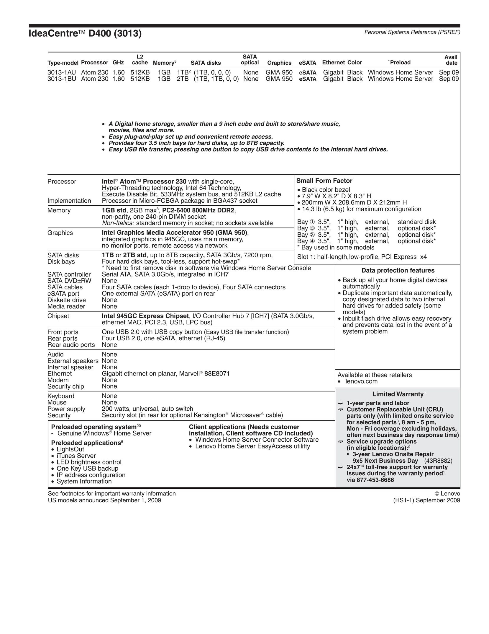 Lenovo 3013-1BU Server User Manual