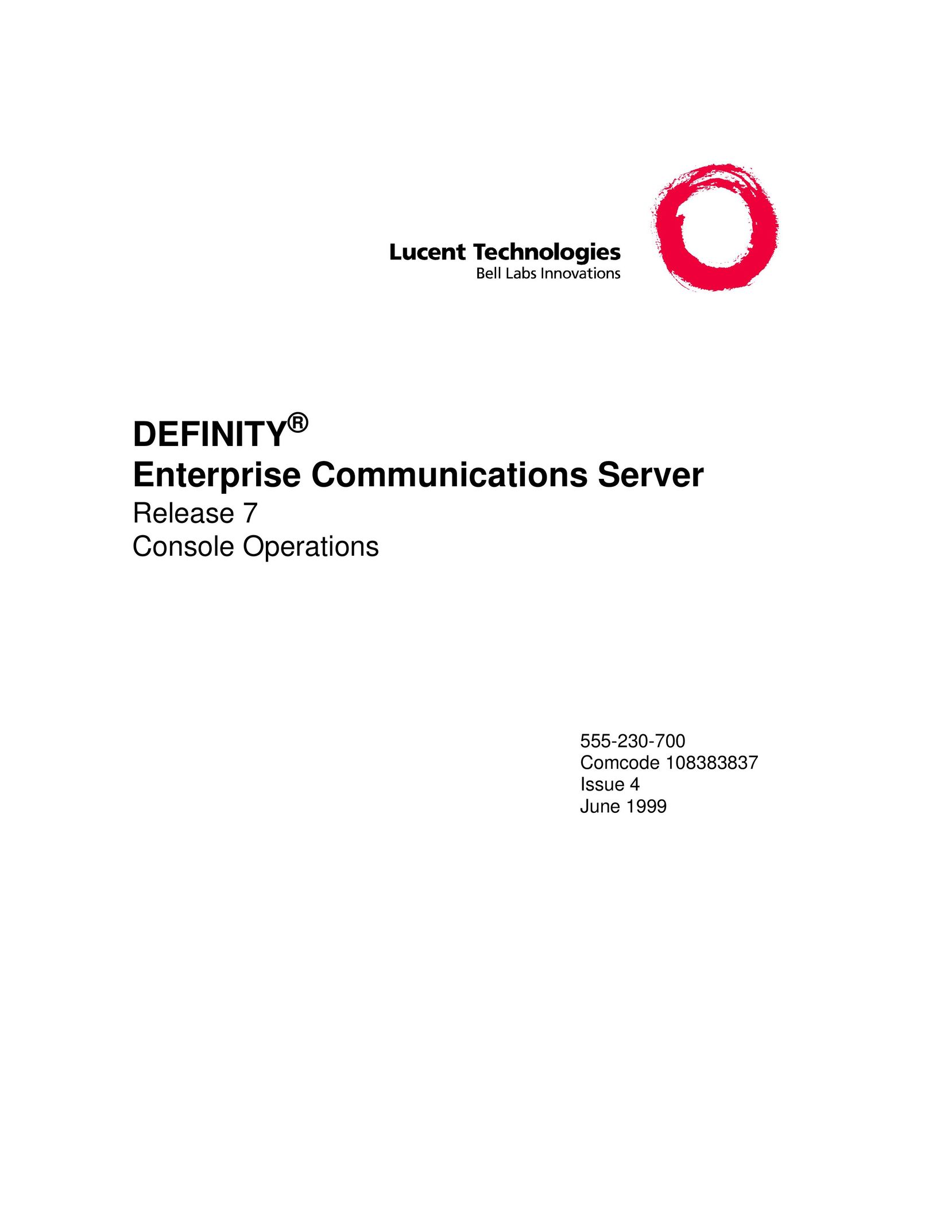 Lucent Technologies 7103A Server User Manual