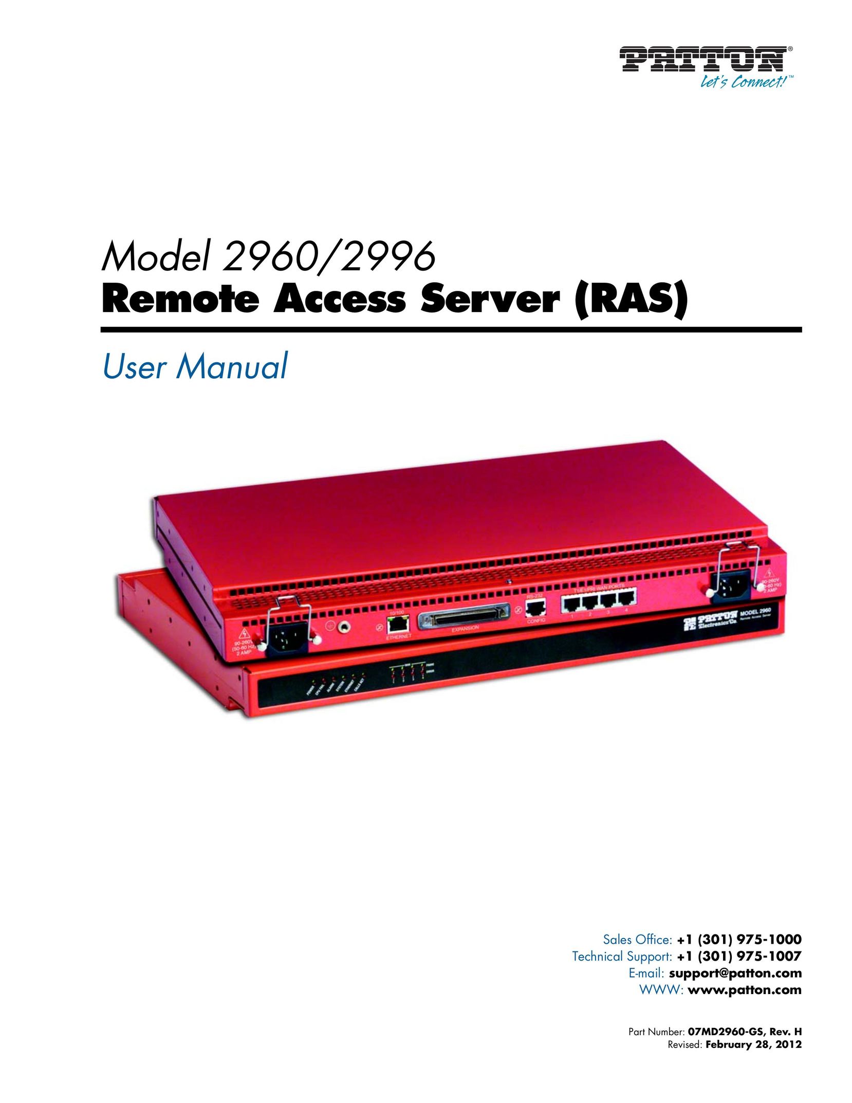 Patton electronic 2960 Server User Manual