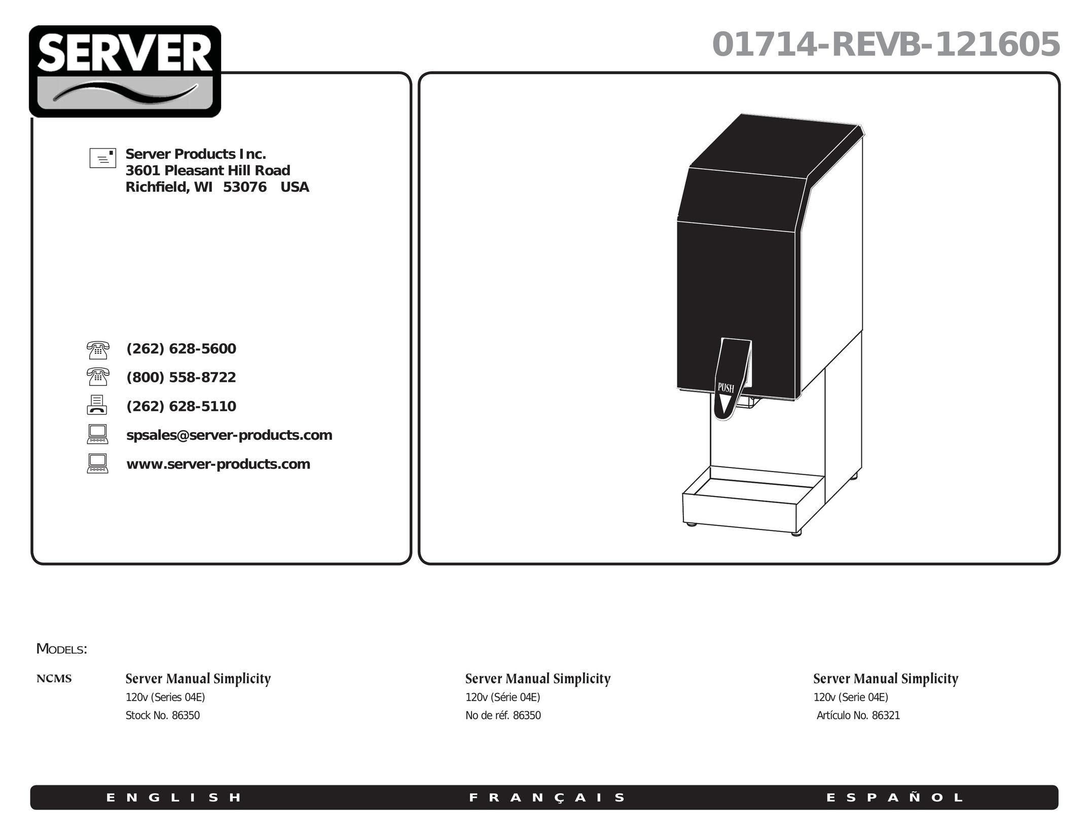 Server Technology 01714-REVB-121605 Server User Manual