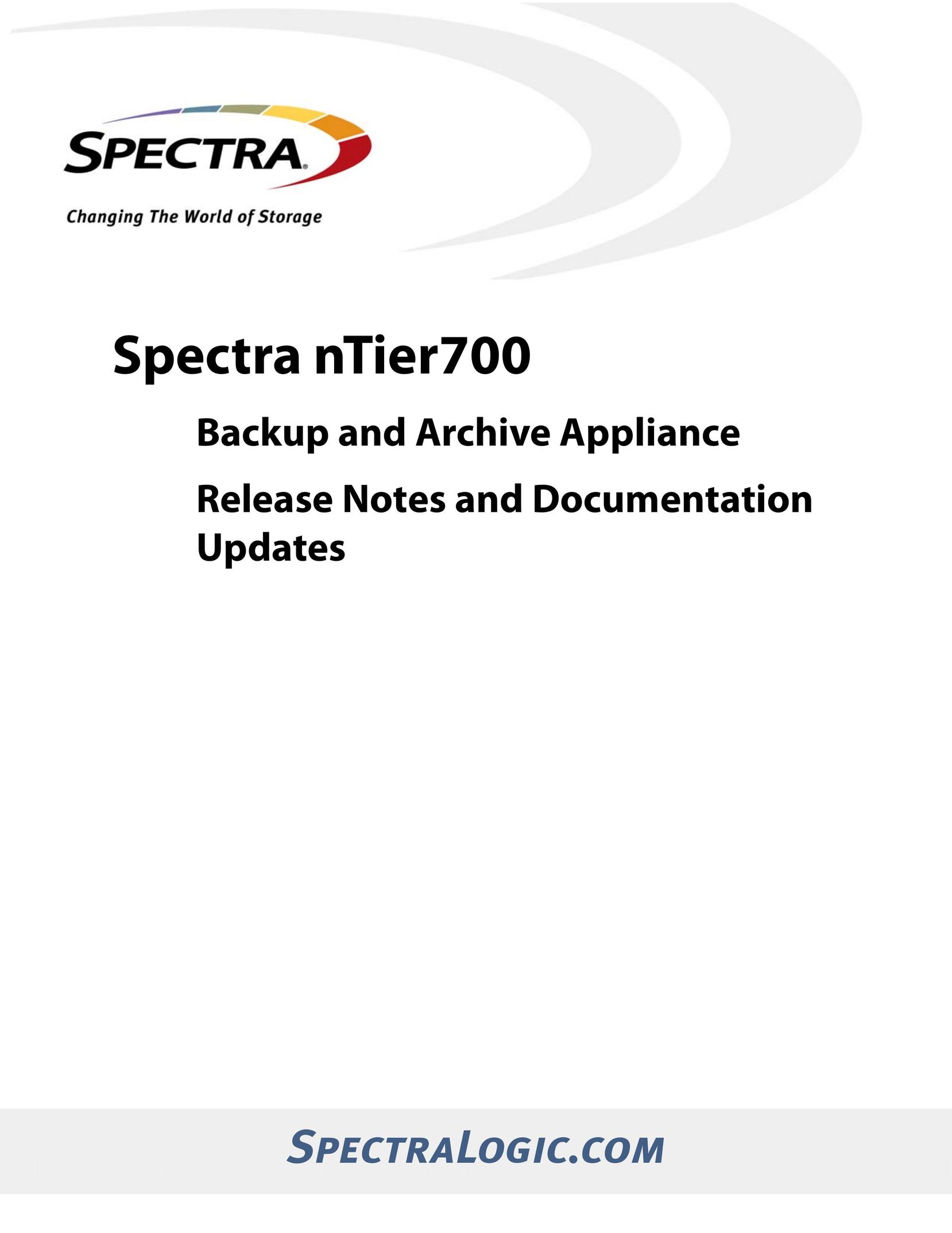 Spectra Logic NTIER700 Server User Manual