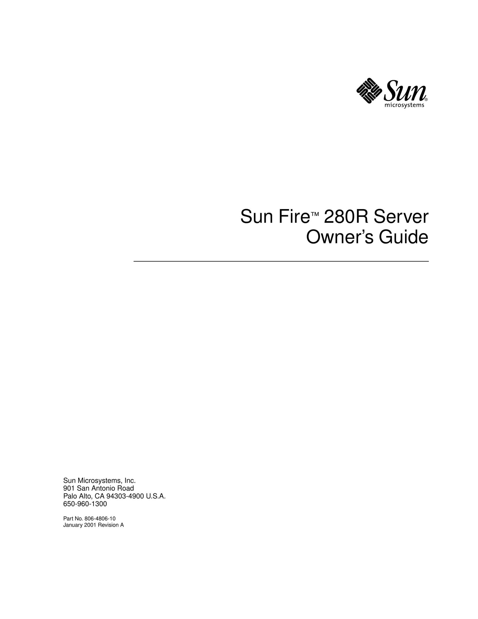 Sun Microsystems 280R Server User Manual