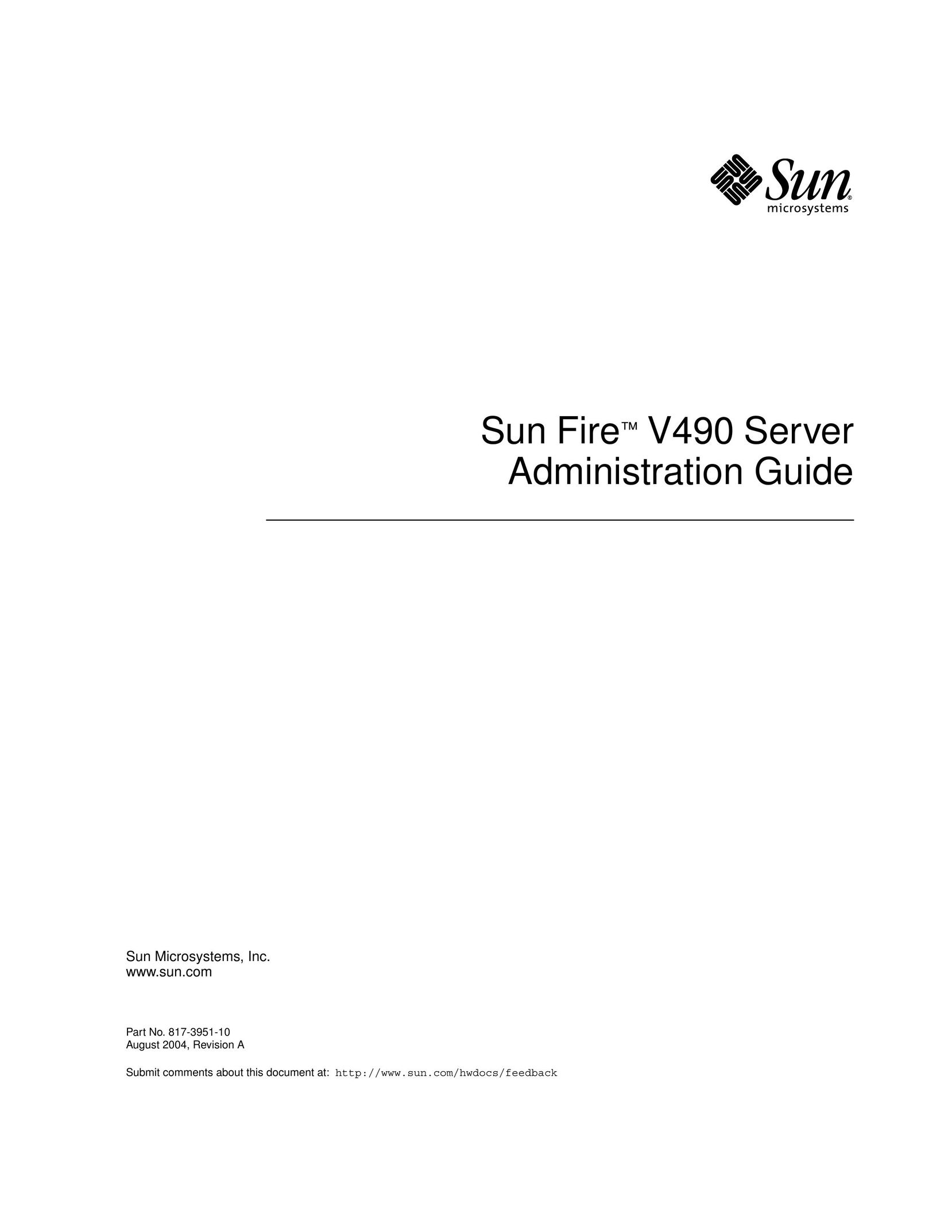 Sun Microsystems V490 Server User Manual
