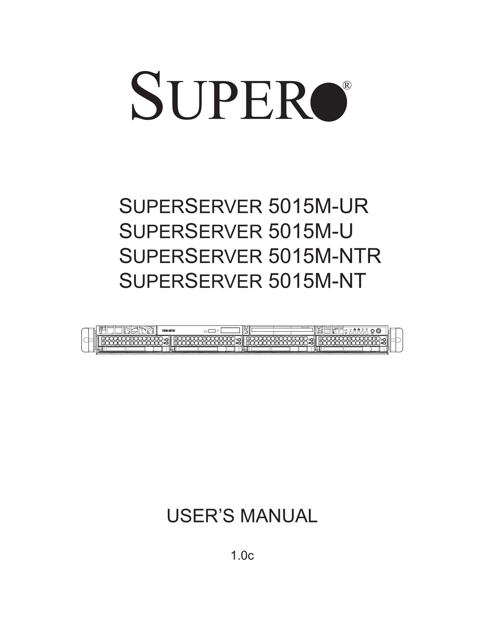 SUPER MICRO Computer 5015M-NT Server User Manual