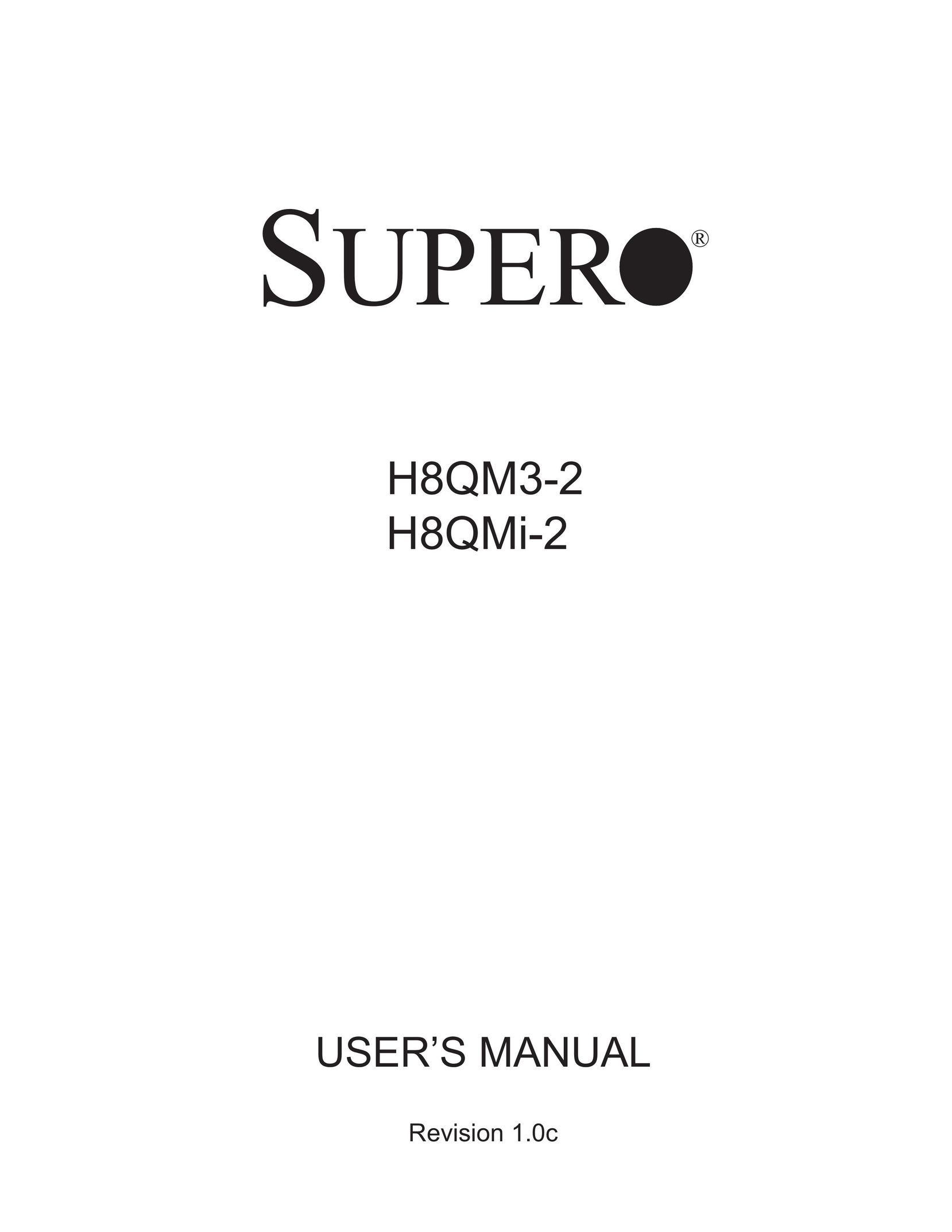 SUPER MICRO Computer H8QM3-2 Server User Manual