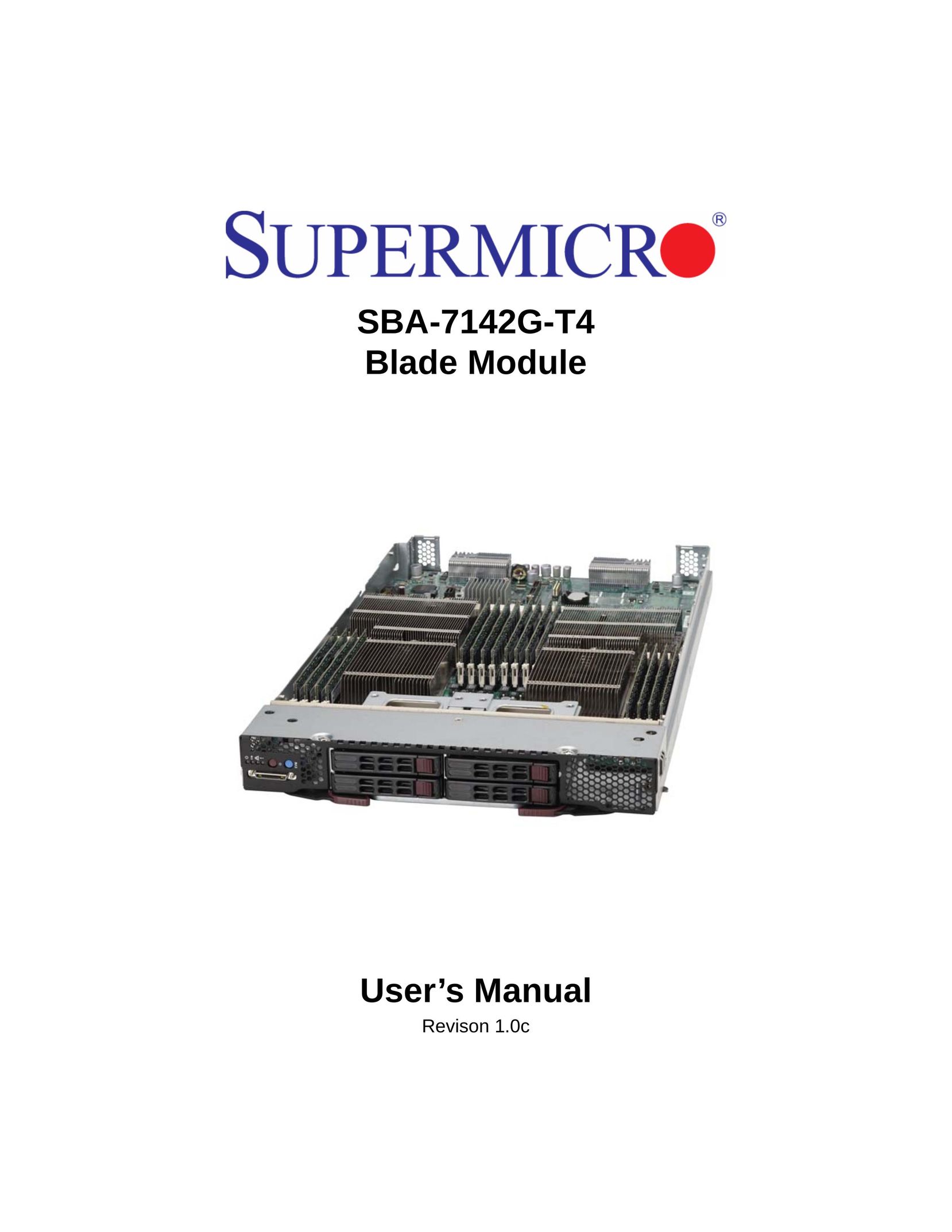 SUPER MICRO Computer SBA-7142G-T4 Server User Manual