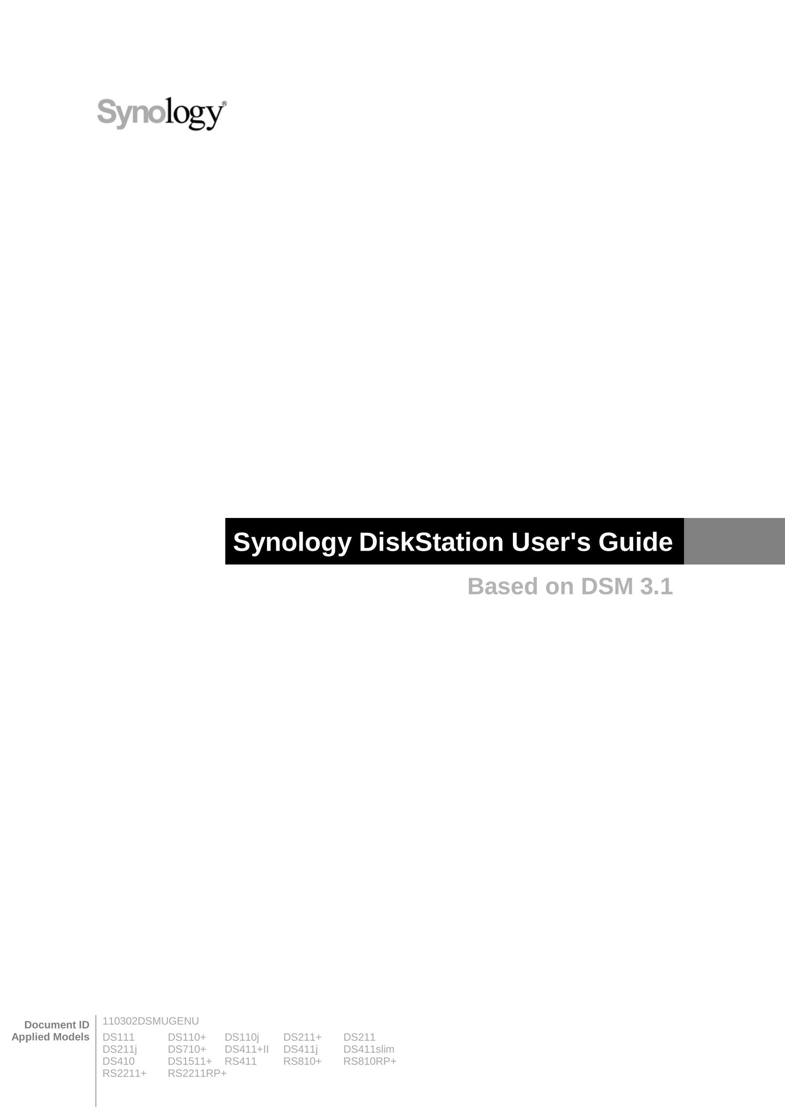 Synology DS411SLIM Server User Manual