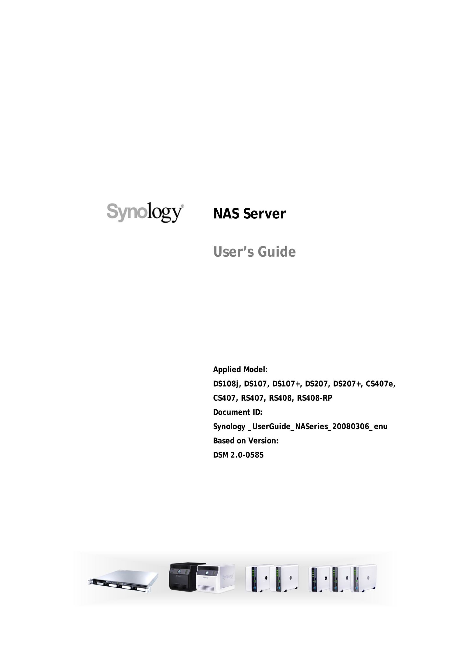Synology RS407 Server User Manual