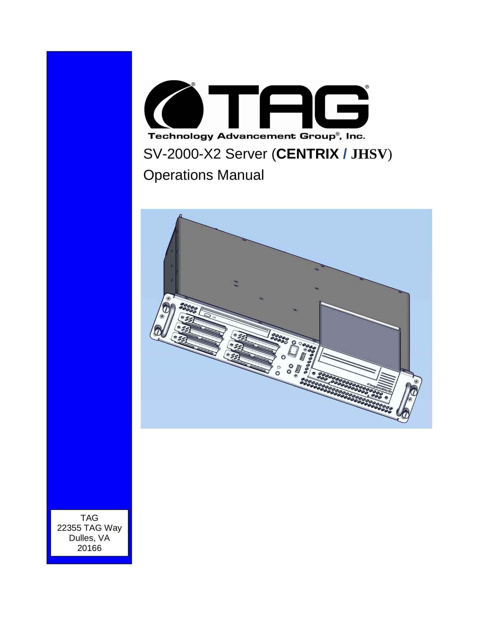 TAG SV-2000-X2 Server User Manual