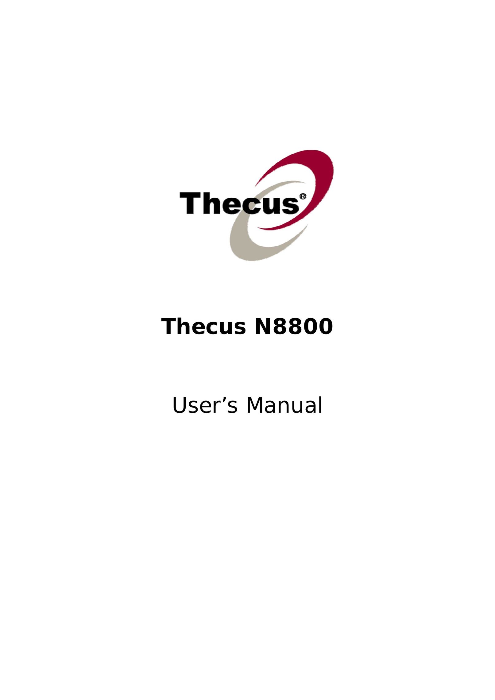 Thecus Technology N8800 Server User Manual