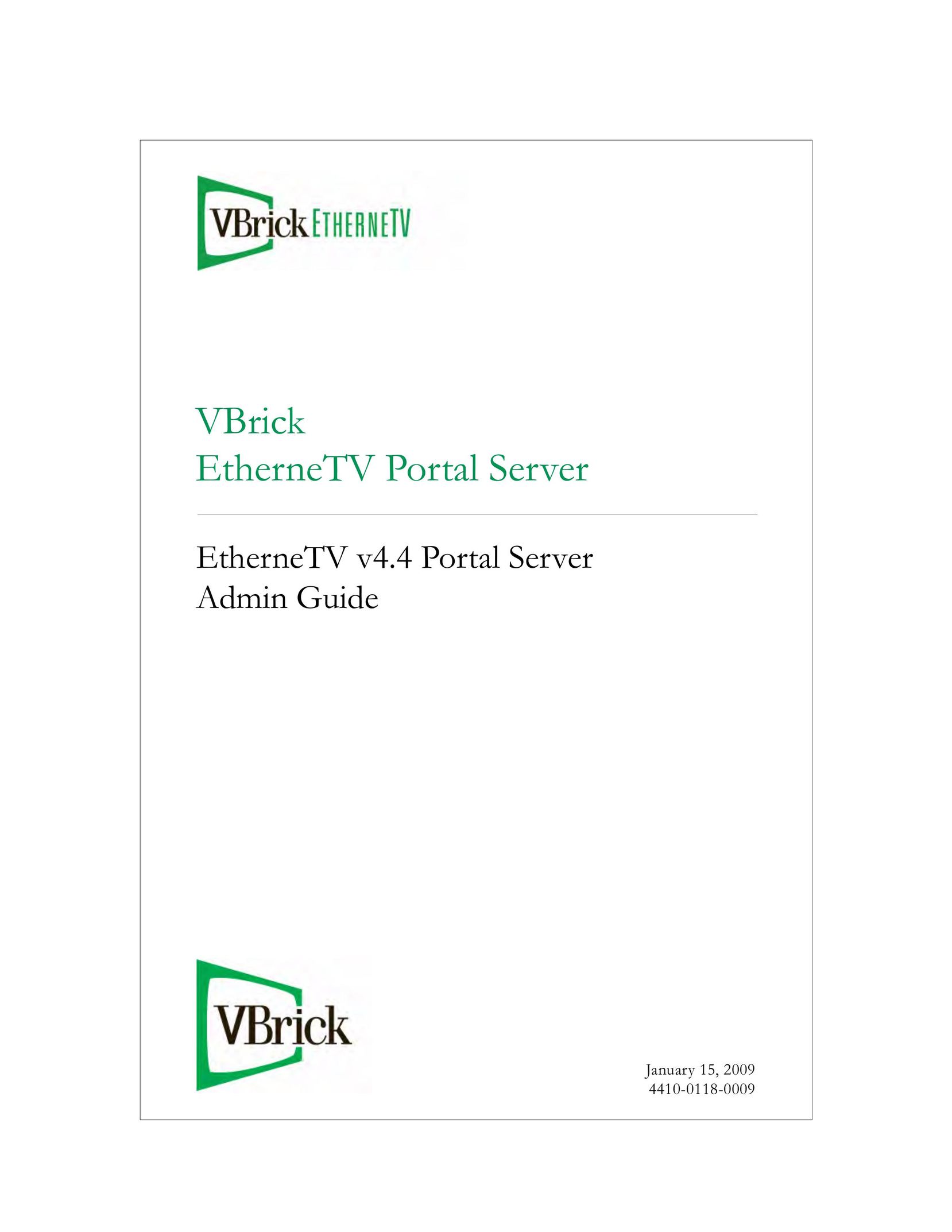 VBrick Systems 4410-0118-0009 Server User Manual