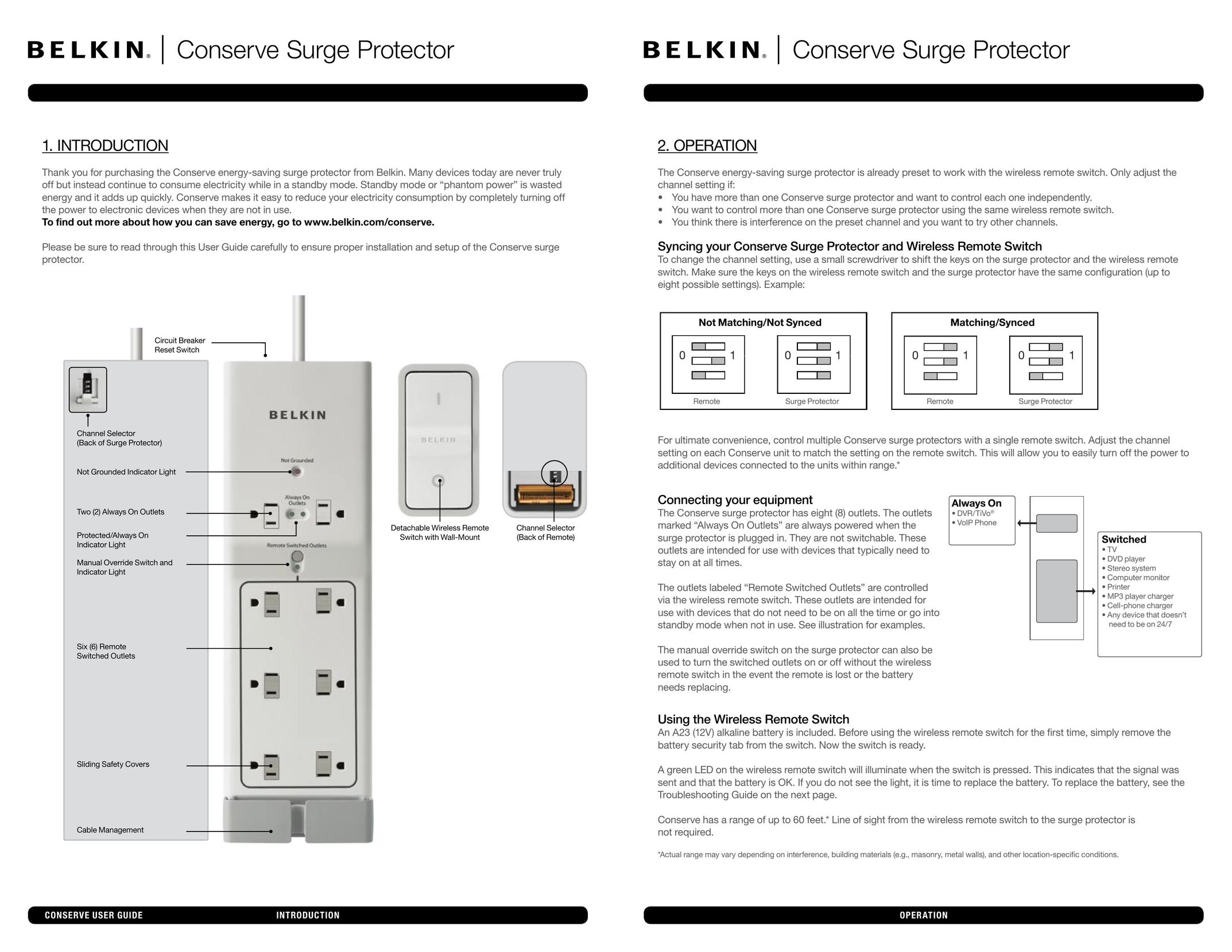 Belkin BG108000-04 Surge Protector User Manual