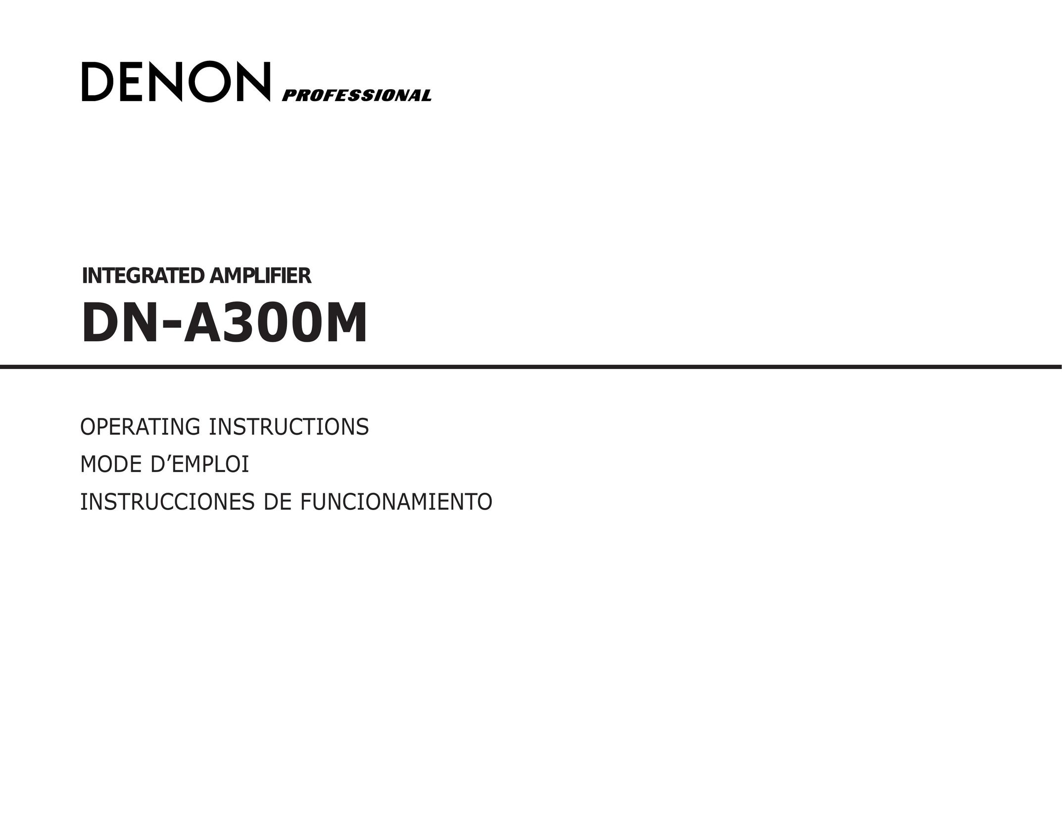 Denon DN-A300M Surge Protector User Manual