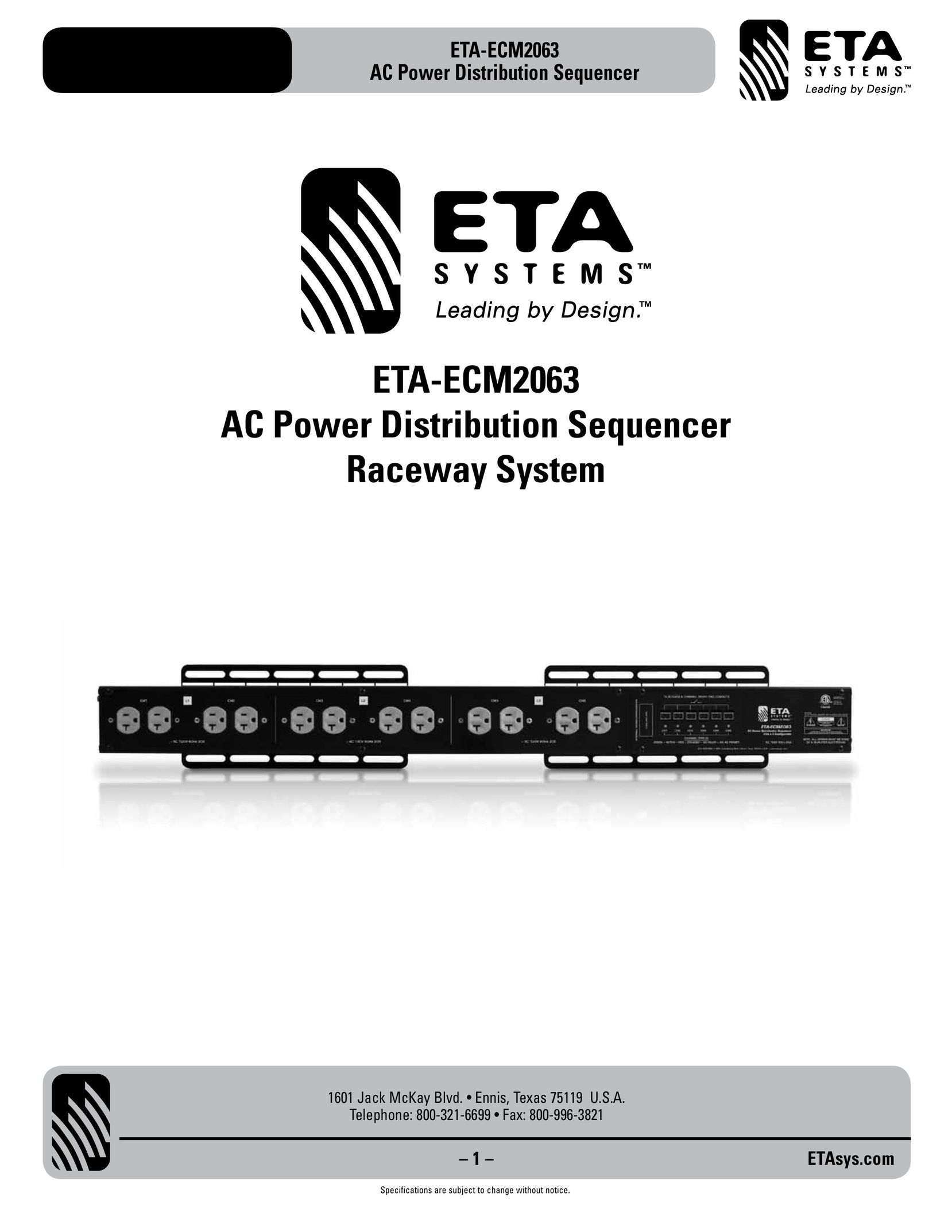 ETA Systems eta-ecm2063 Surge Protector User Manual