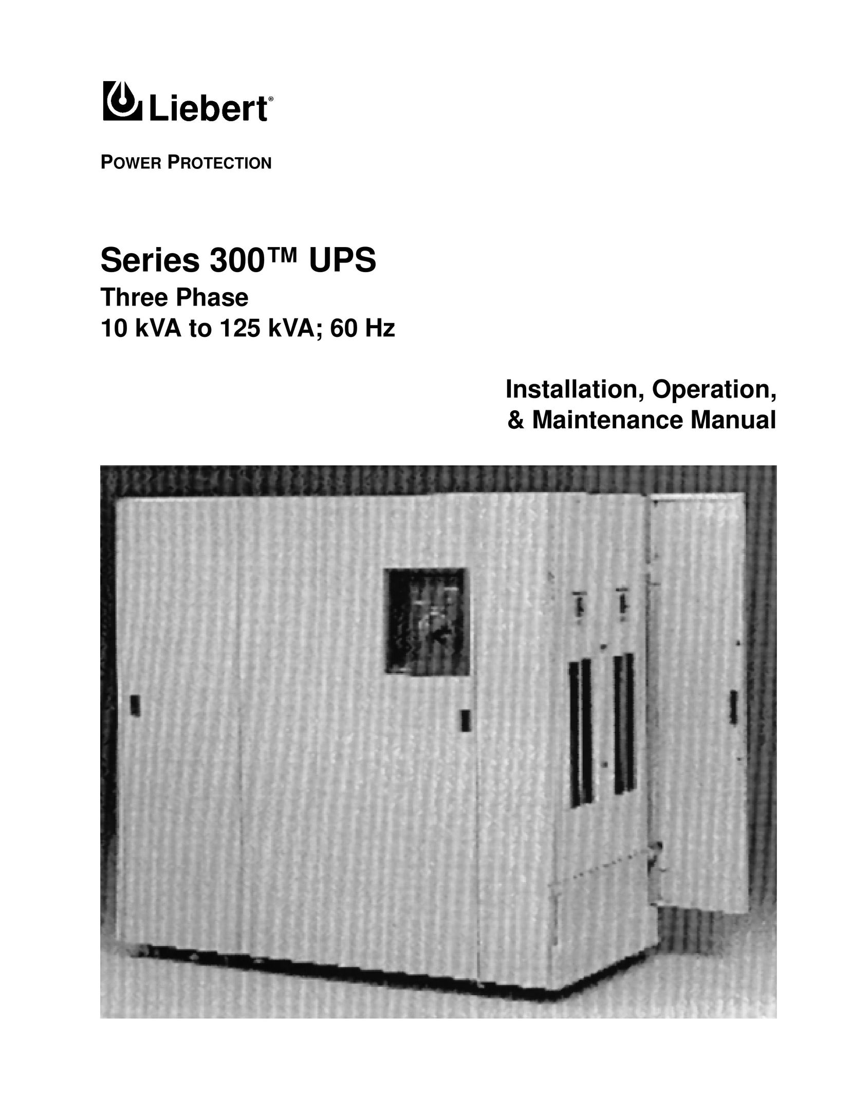 Liebert SERIES 300 UPS Surge Protector User Manual