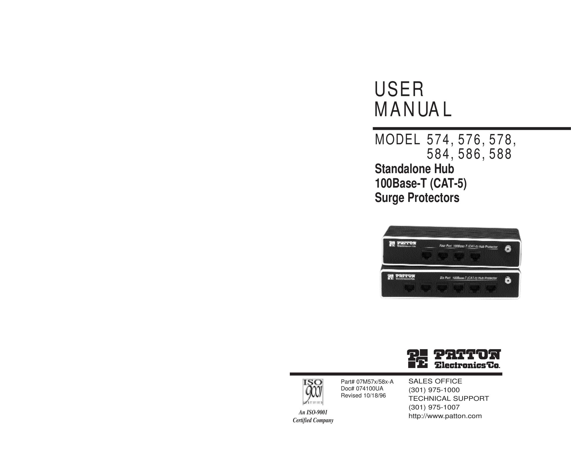 Patton electronic 586 Surge Protector User Manual