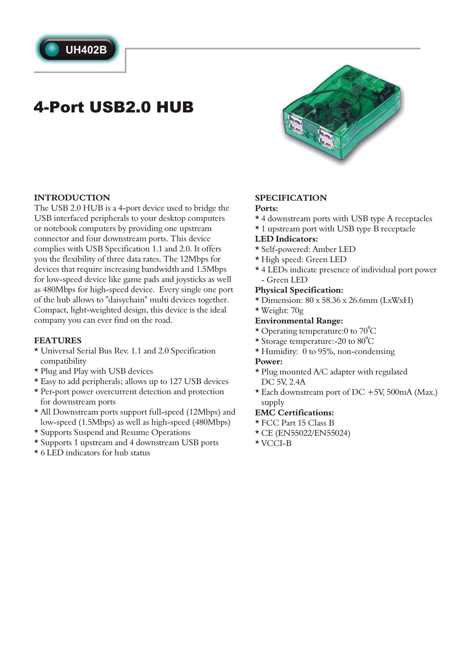 Abocom UH402B Switch User Manual