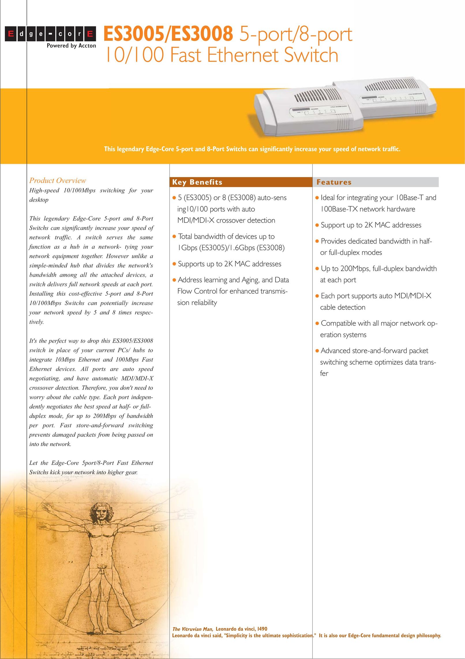 Accton Technology ES3008 Switch User Manual