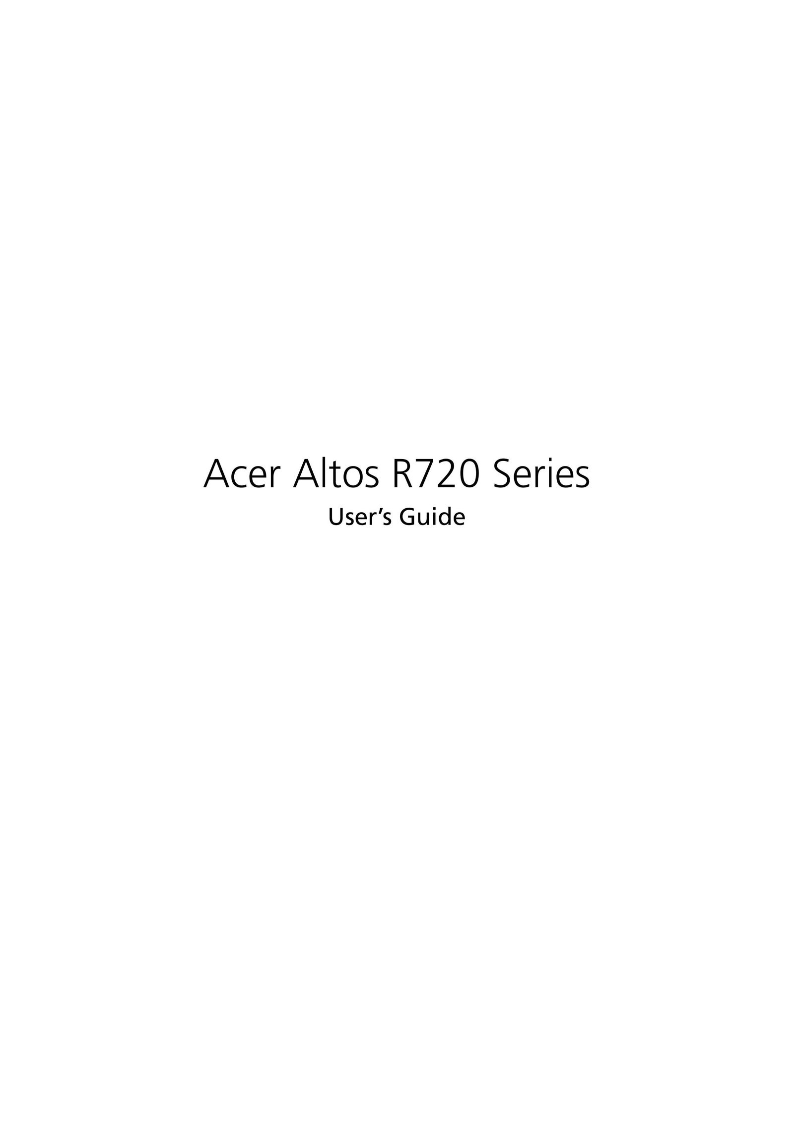 Acer R720 Series Switch User Manual