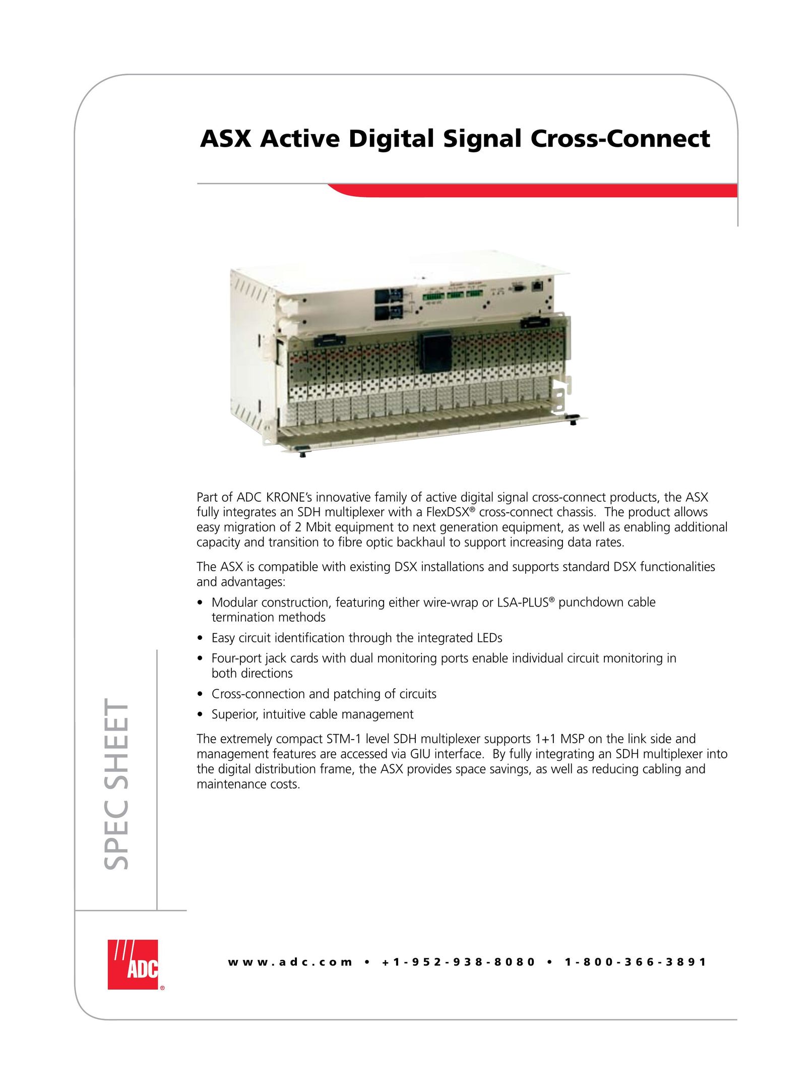 ADC ASX Switch User Manual