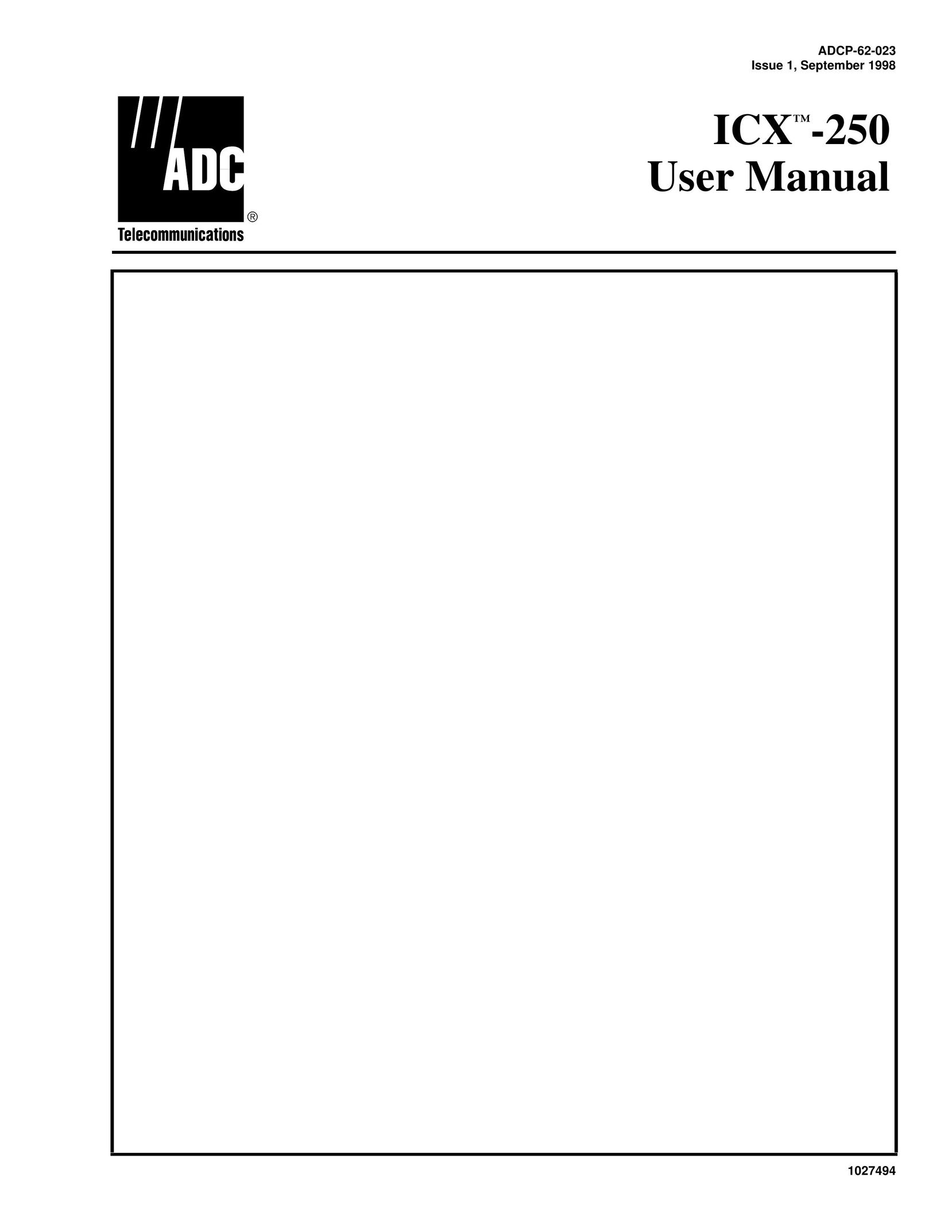 ADC ICX-250 Switch User Manual
