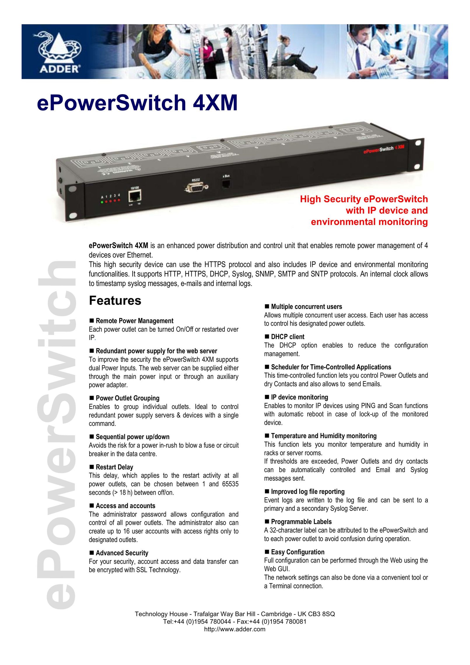 Adder Technology 4XM Switch User Manual