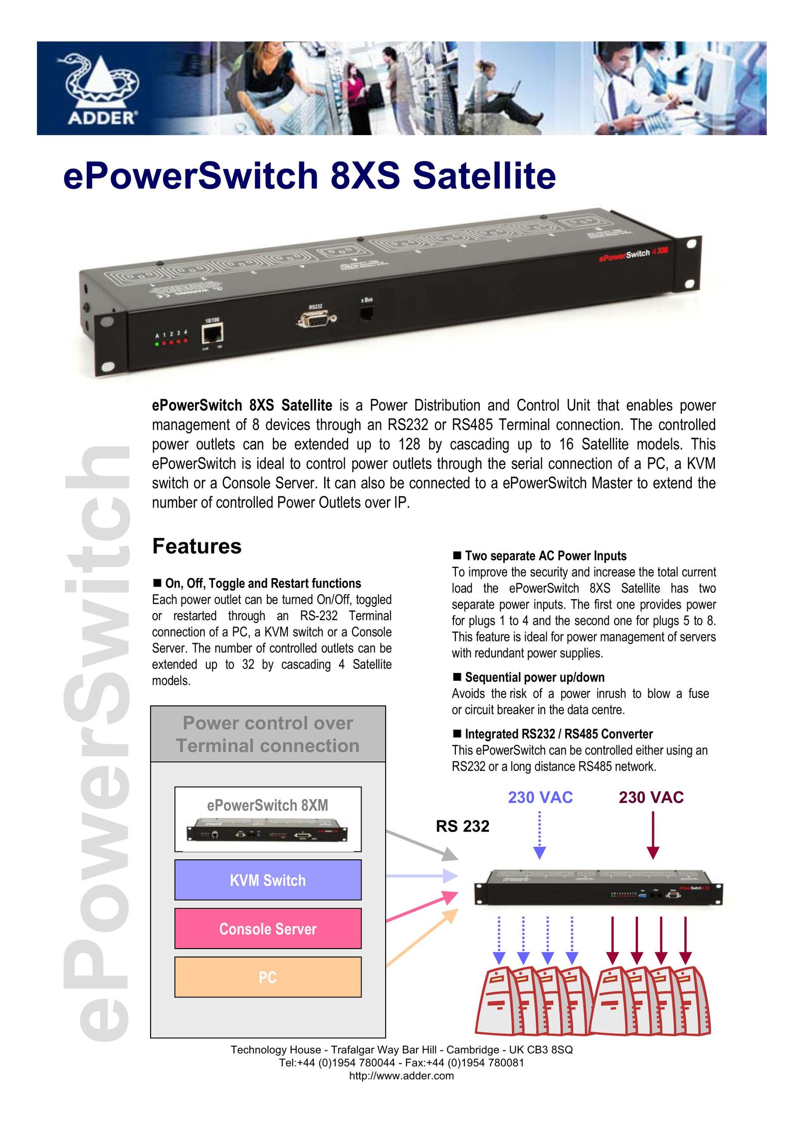 Adder Technology 8XS Switch User Manual