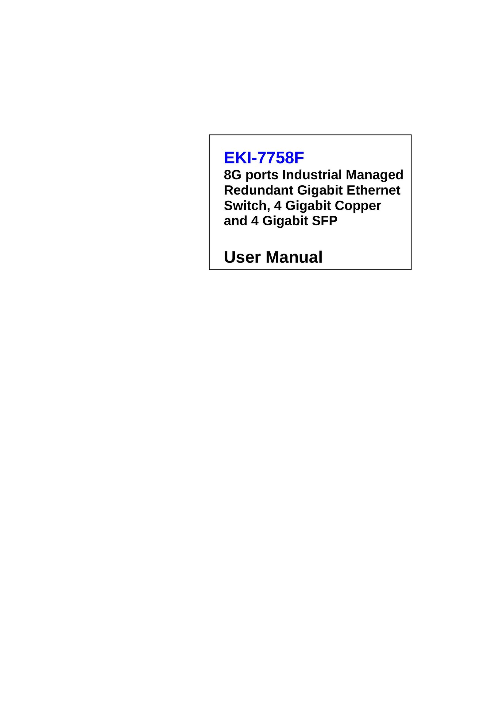 Advantech EKI-7758F Switch User Manual