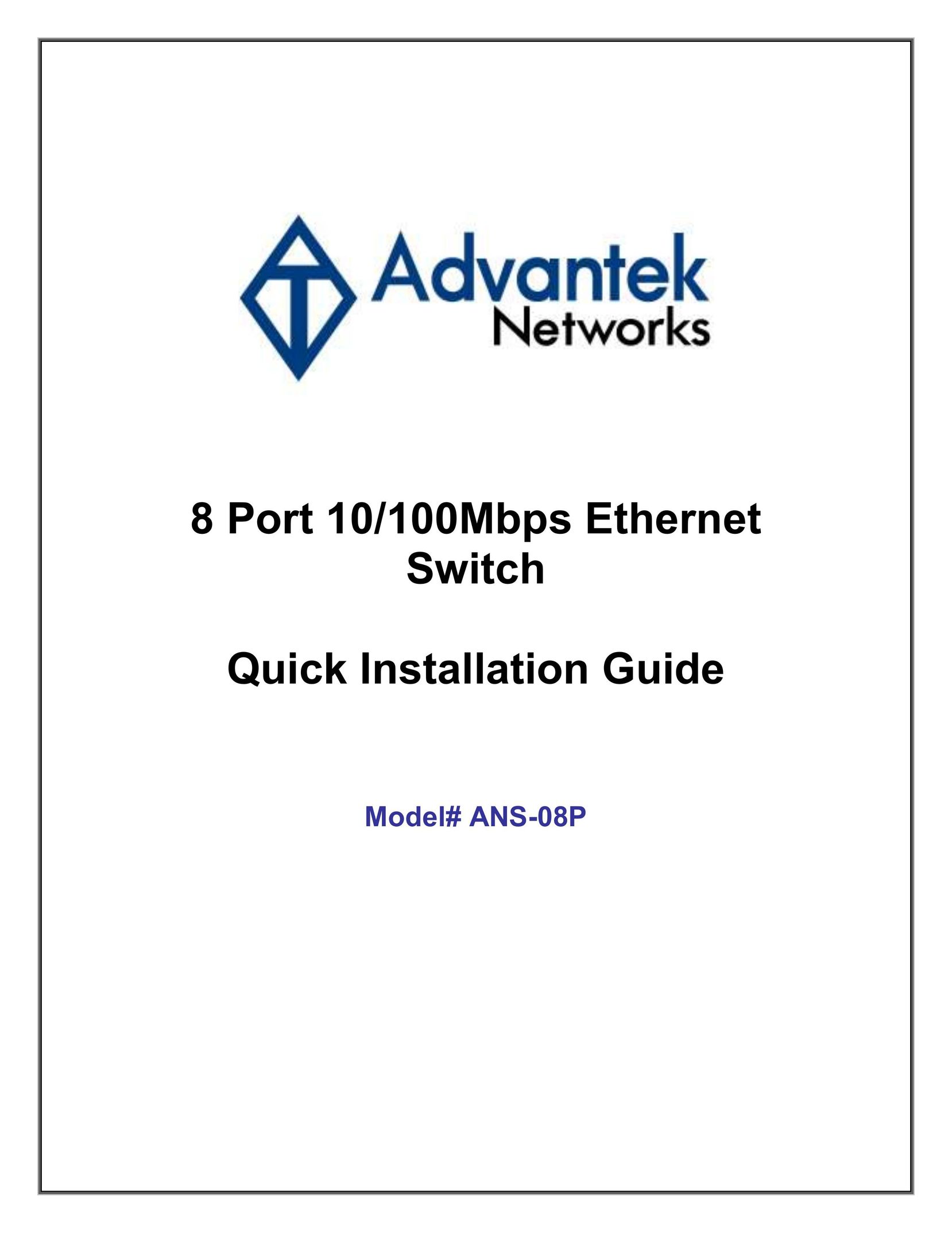 Advantek Networks ANS-08P Switch User Manual