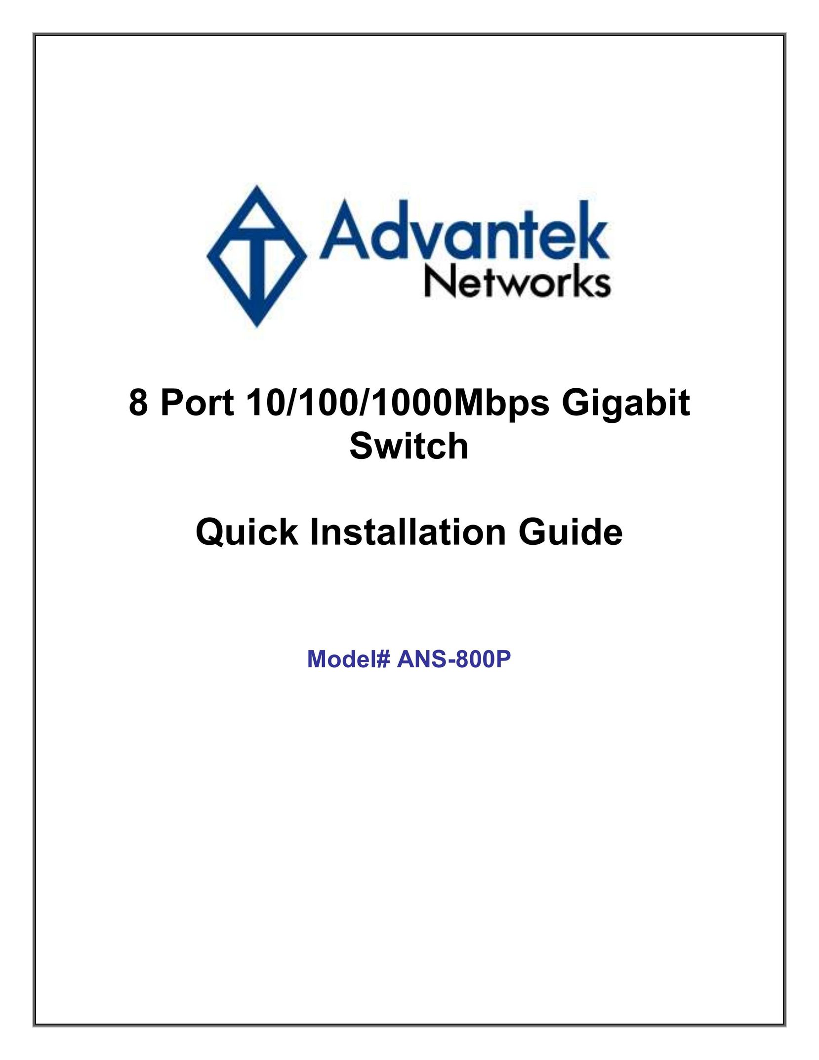 Advantek Networks ANS-800P Switch User Manual