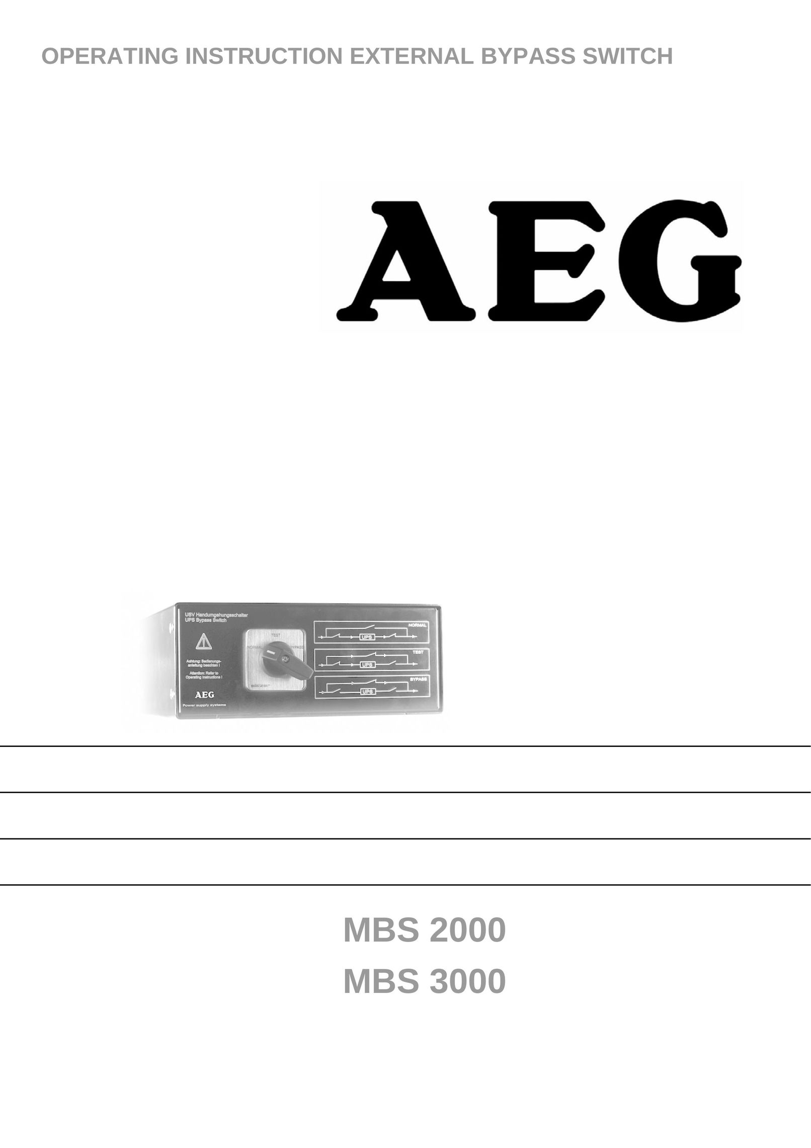 AEG MBS 2000 Switch User Manual