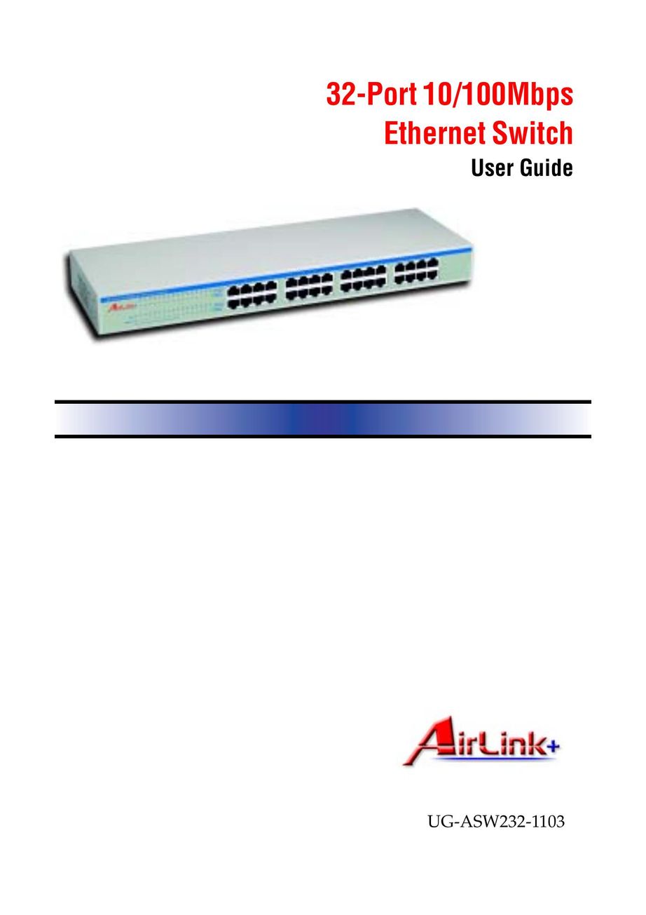 Airlink UG-ASW232-1103 Switch User Manual